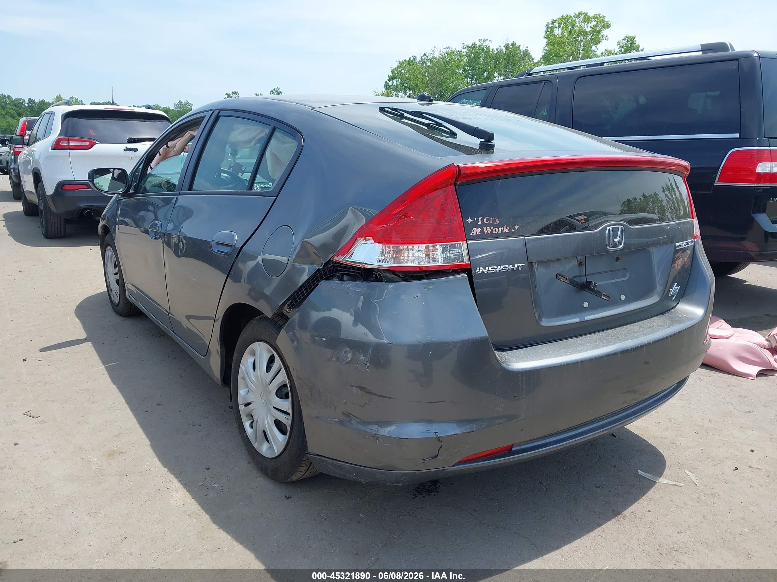 2011 Honda Insight   Gray vin: JHMZE2H36BS012839