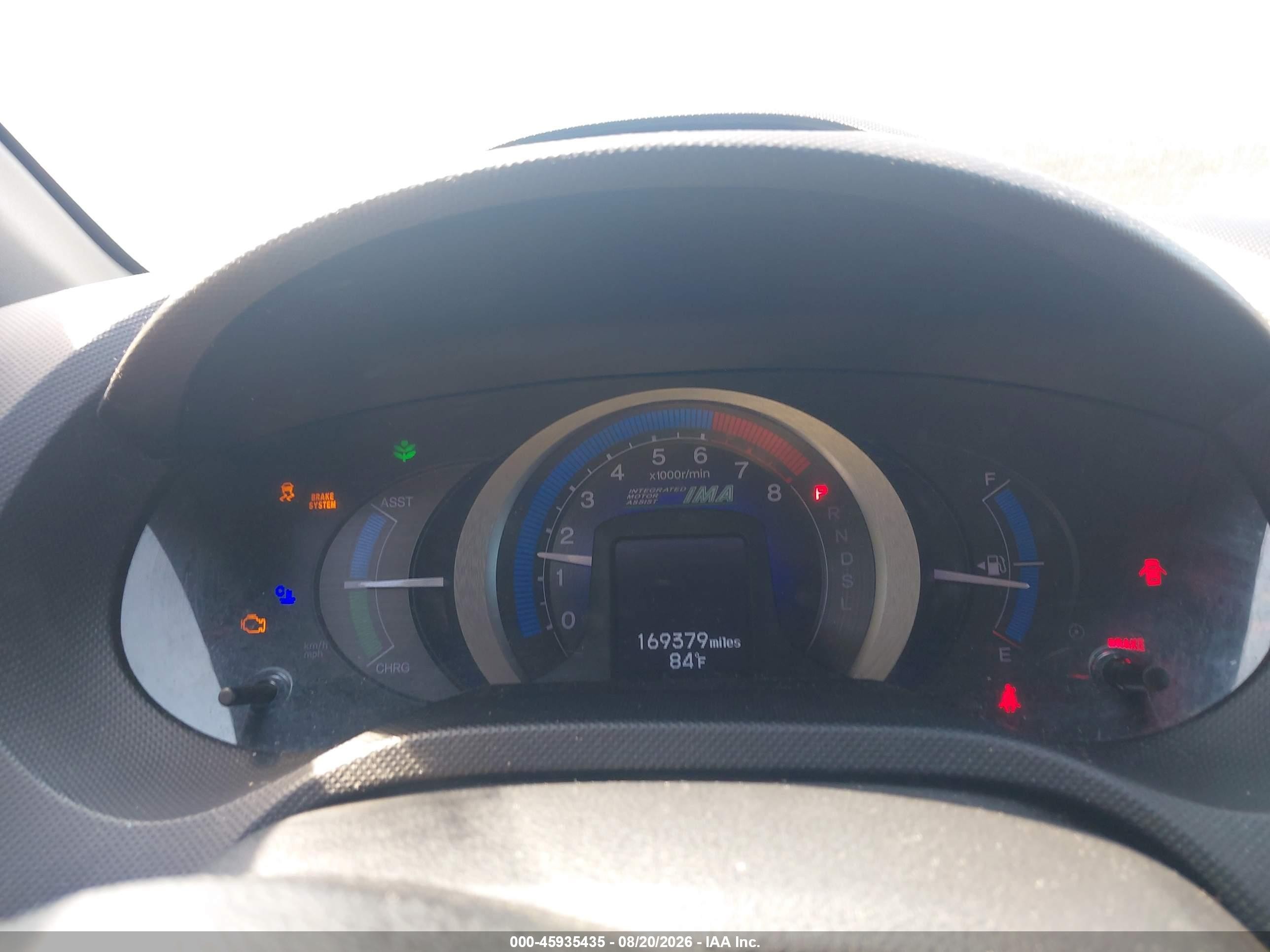 2011 Honda Insight   Gray vin: JHMZE2H38BS001695