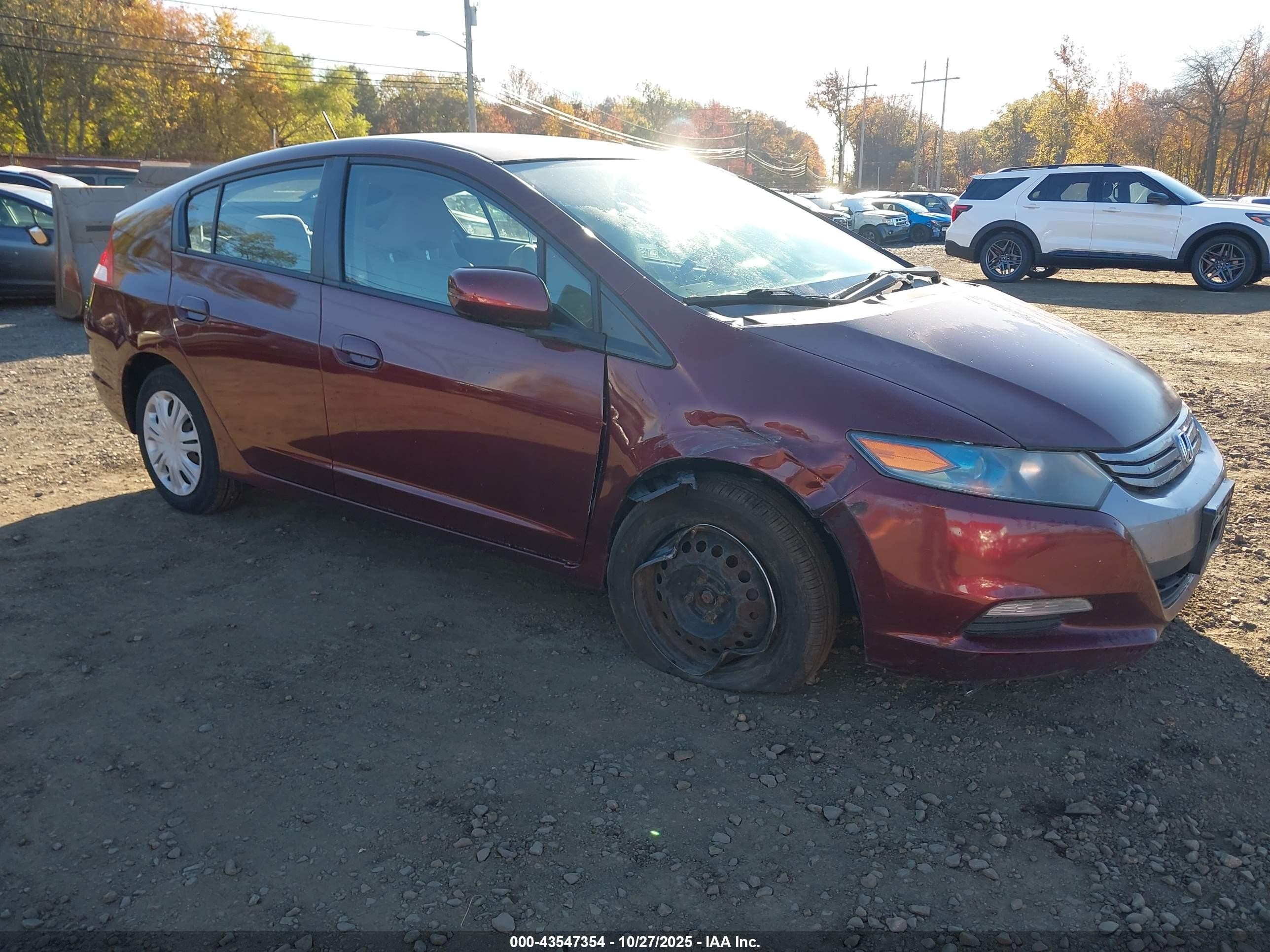 2011 Honda Insight   Burgundy vin: JHMZE2H38BS007335
