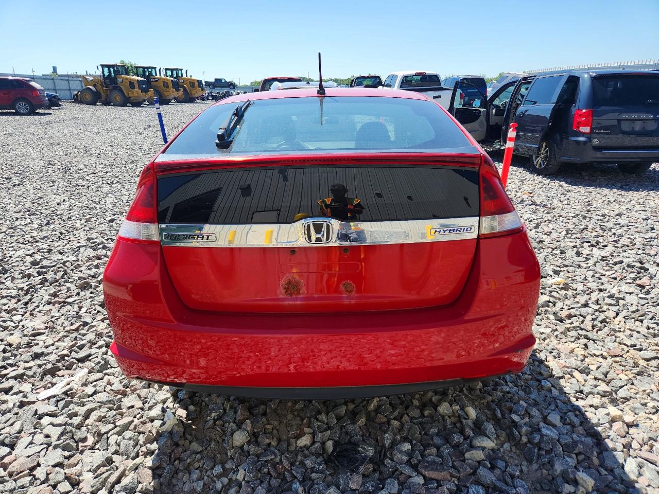 2012 Honda Insight Red vin: JHMZE2H39CS004316