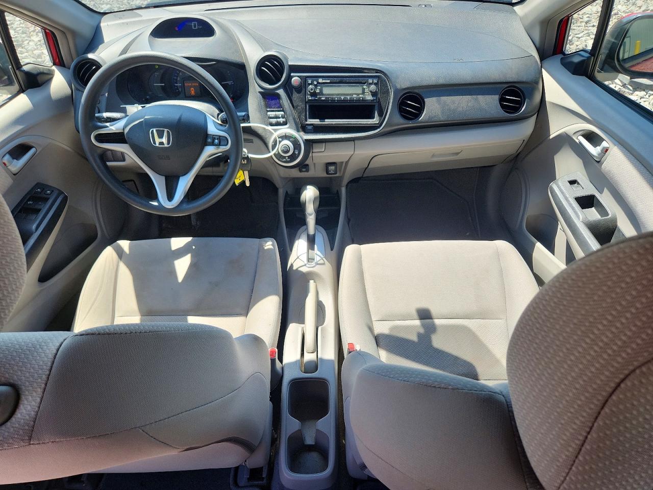 2012 Honda Insight Red vin: JHMZE2H39CS004316