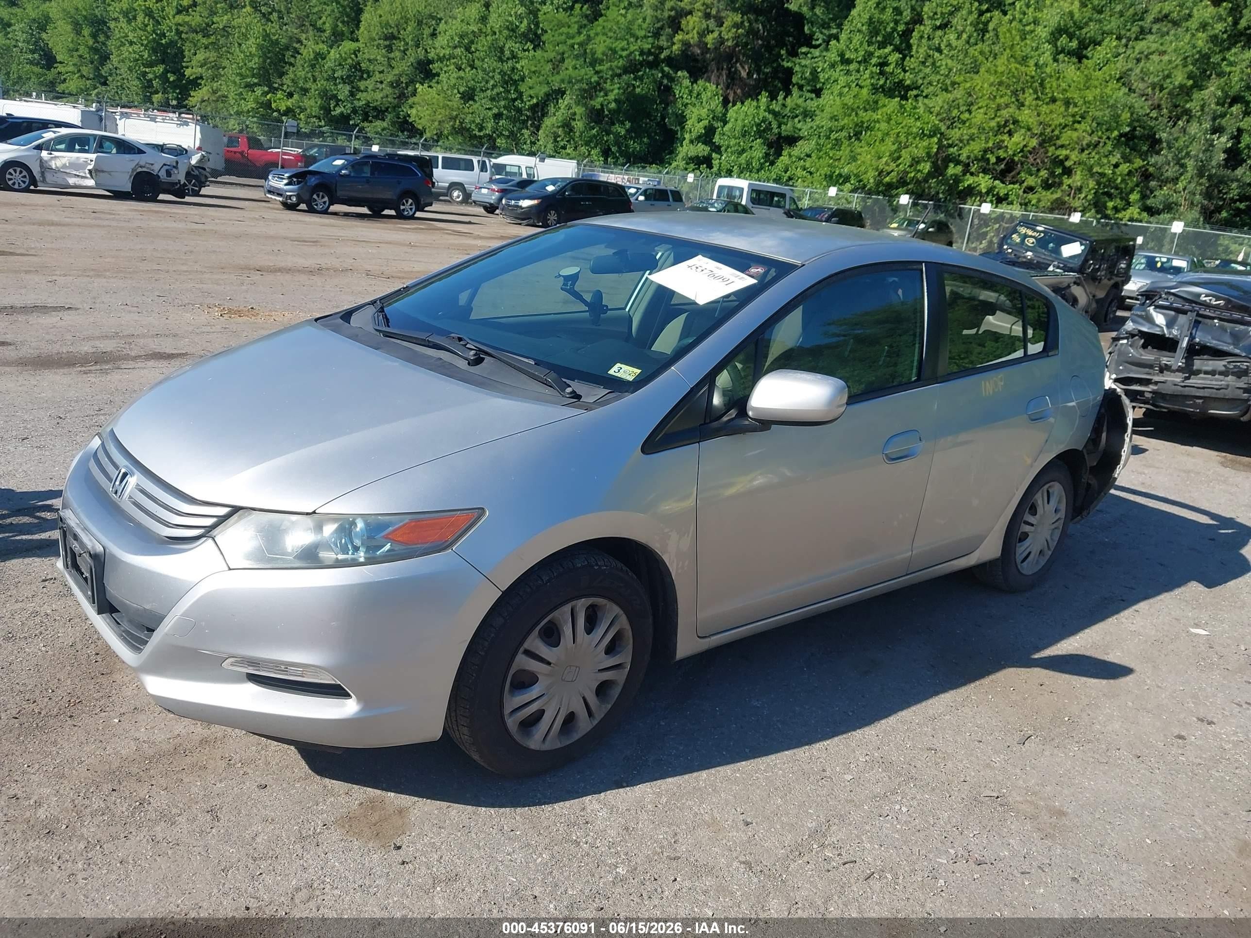 2010 Honda Insight Lx Silver vin: JHMZE2H50AS003747