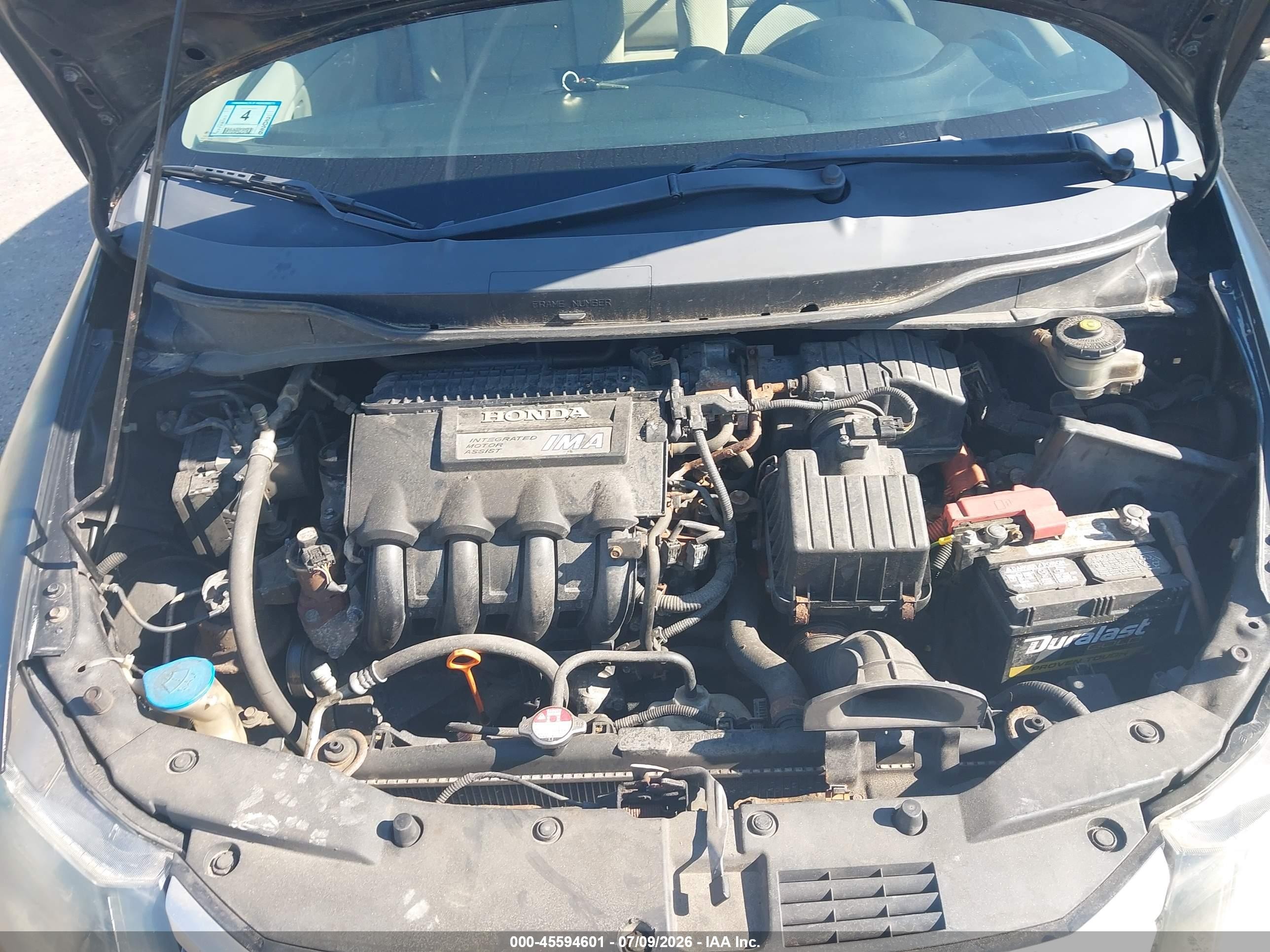 2010 Honda Insight Lx Black vin: JHMZE2H50AS027563