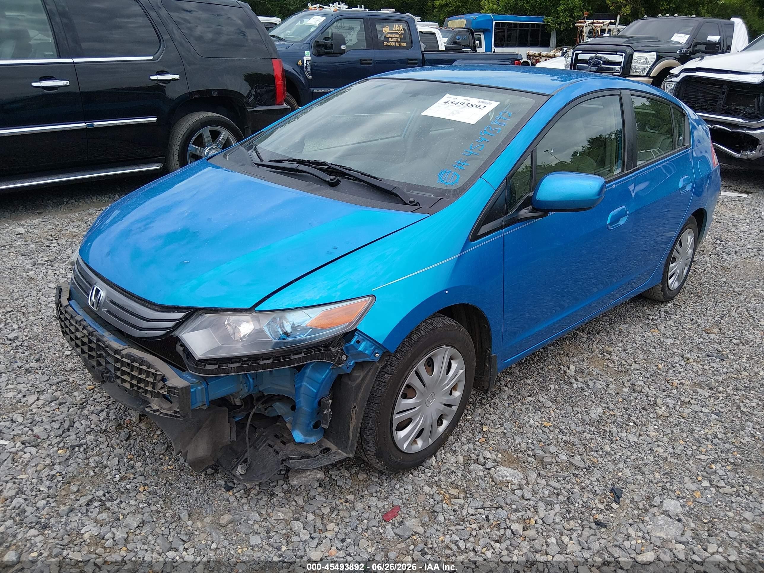 2010 Honda Insight Lx Blue vin: JHMZE2H51AS003272