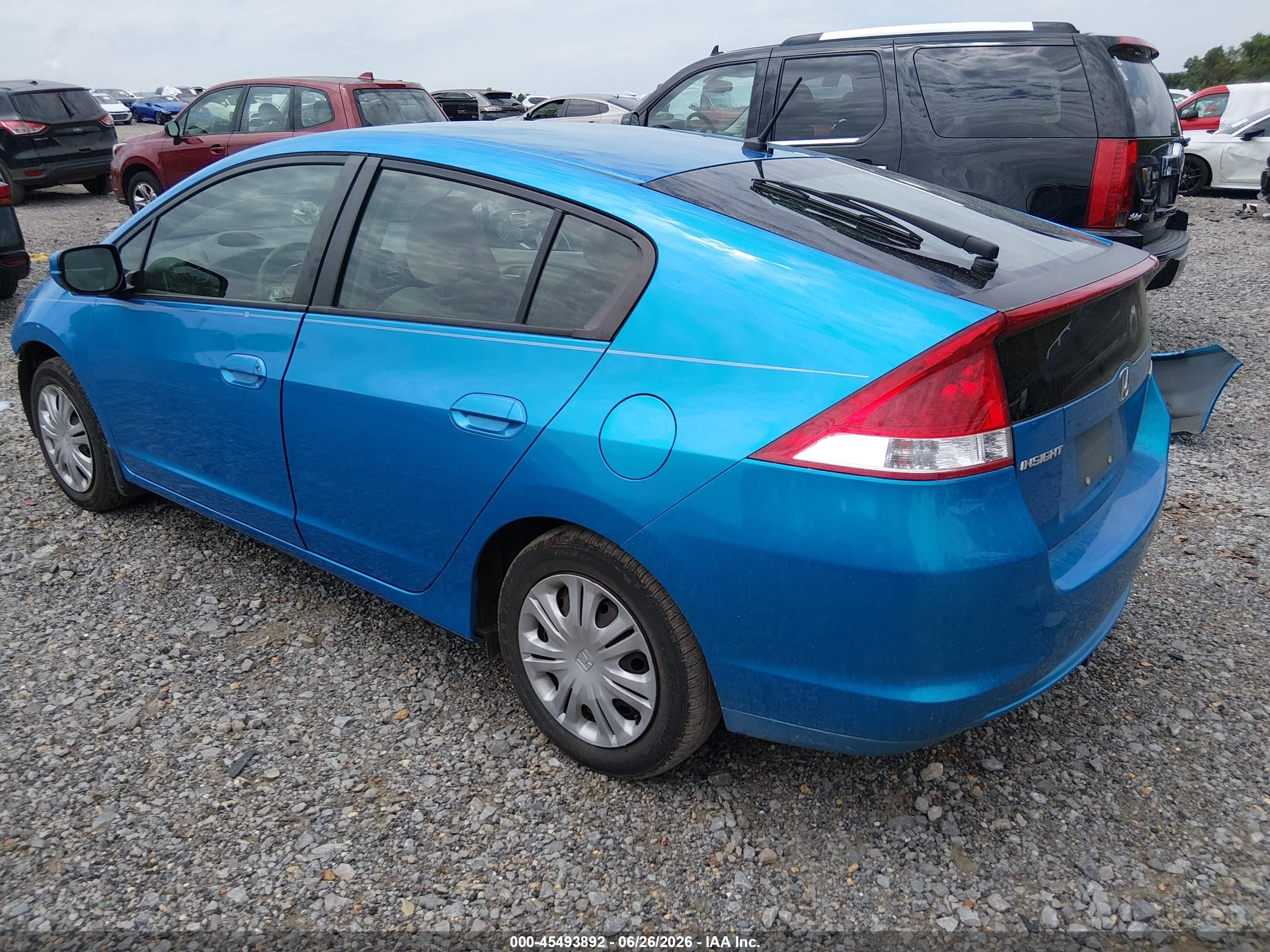 2010 Honda Insight Lx Blue vin: JHMZE2H51AS003272