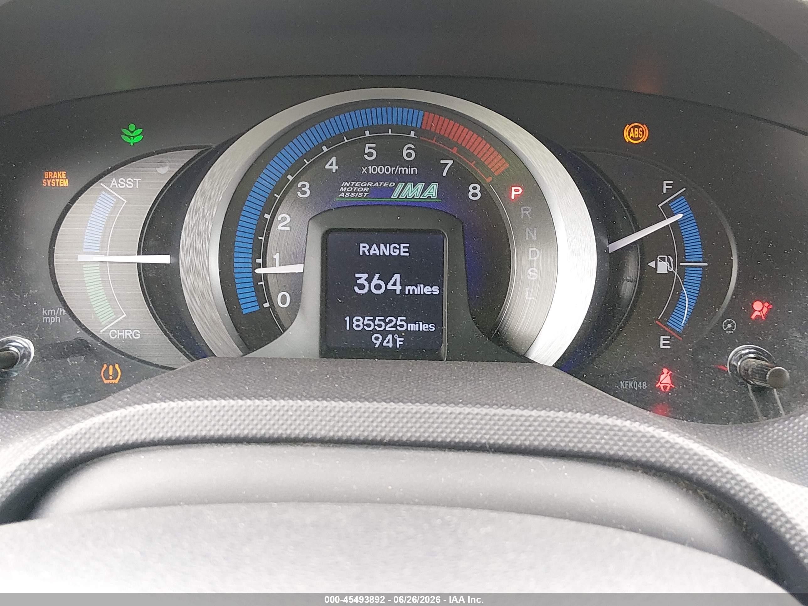 2010 Honda Insight Lx Blue vin: JHMZE2H51AS003272