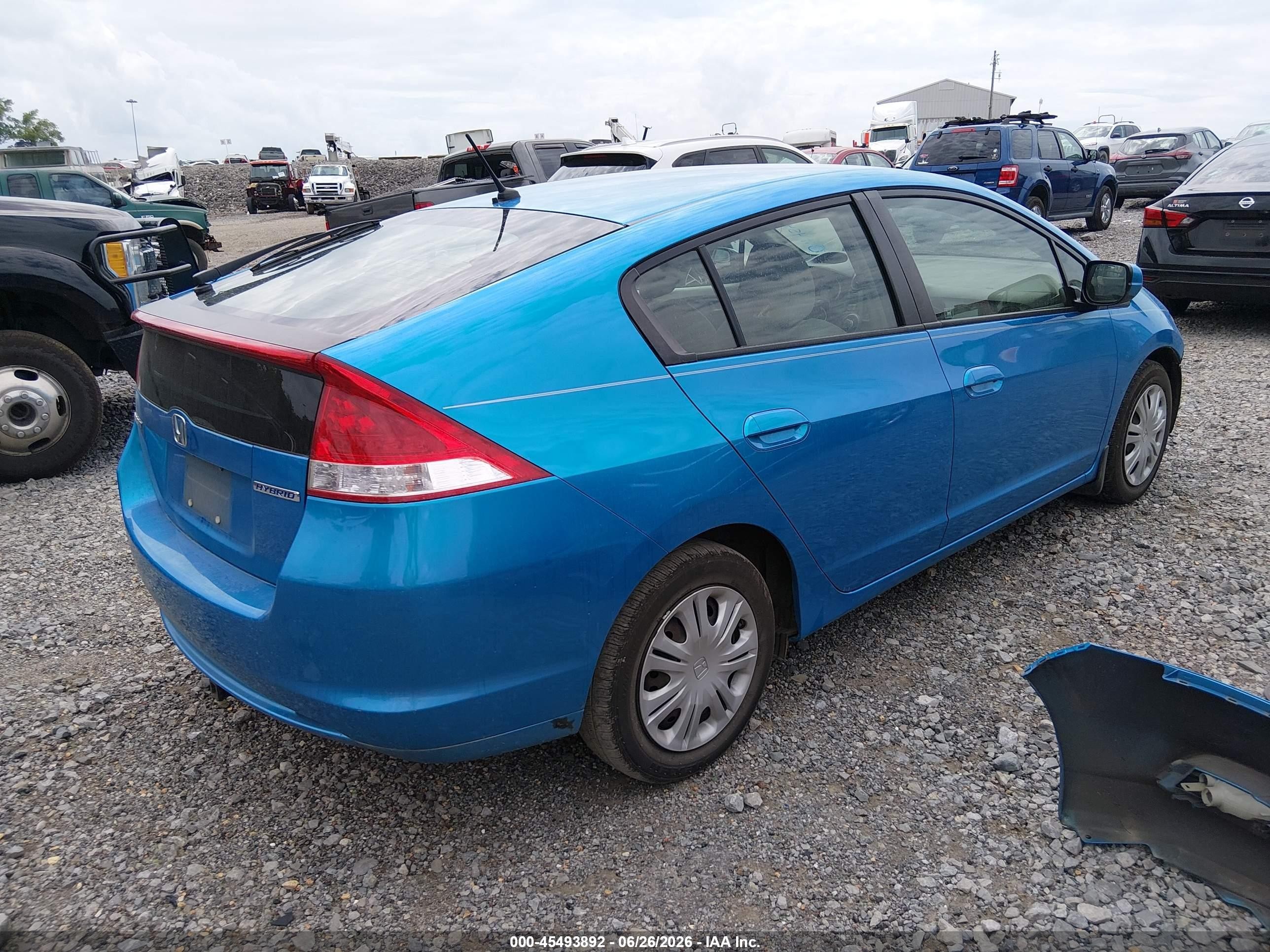 2010 Honda Insight Lx Blue vin: JHMZE2H51AS003272