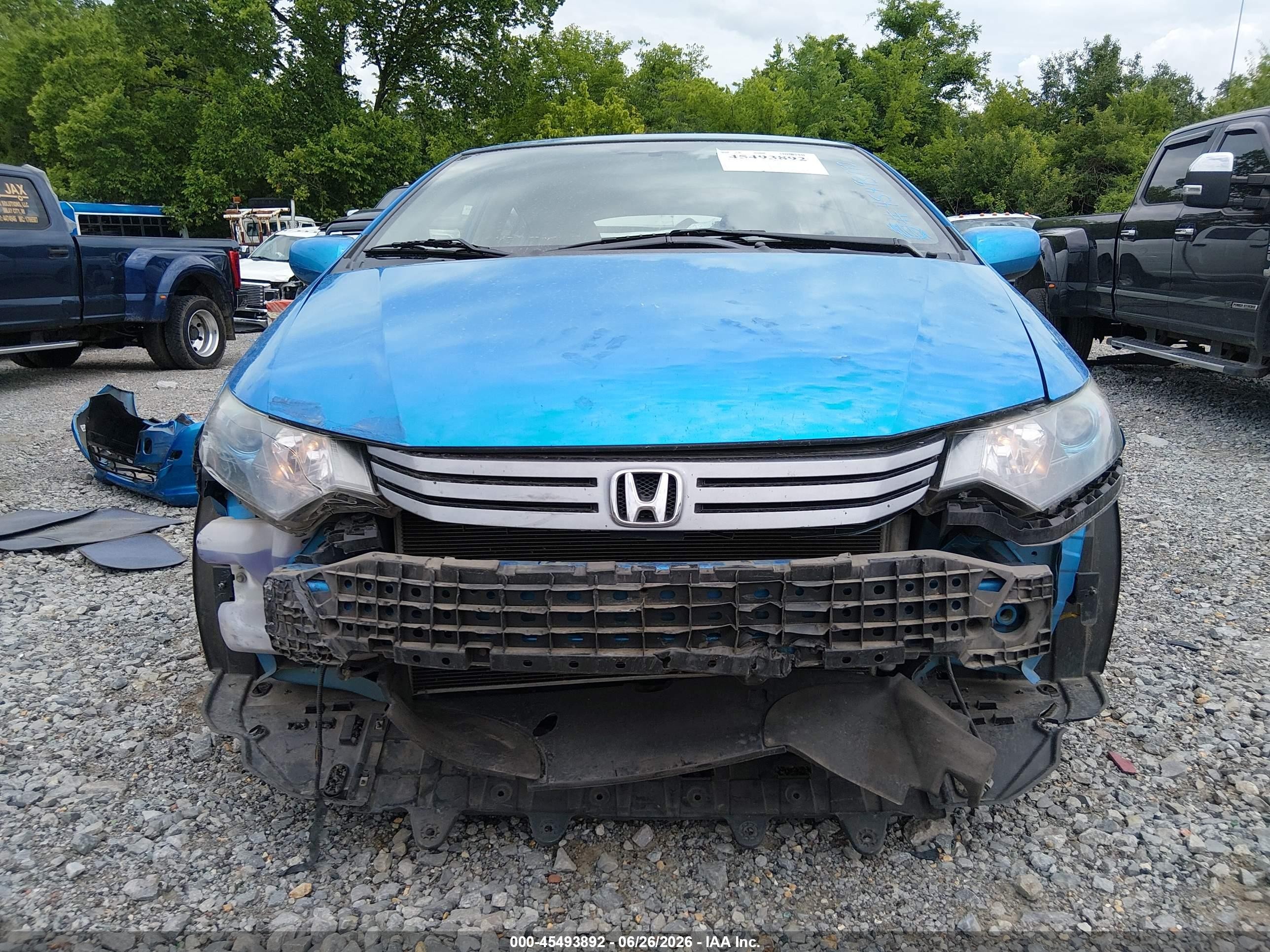 2010 Honda Insight Lx Blue vin: JHMZE2H51AS003272