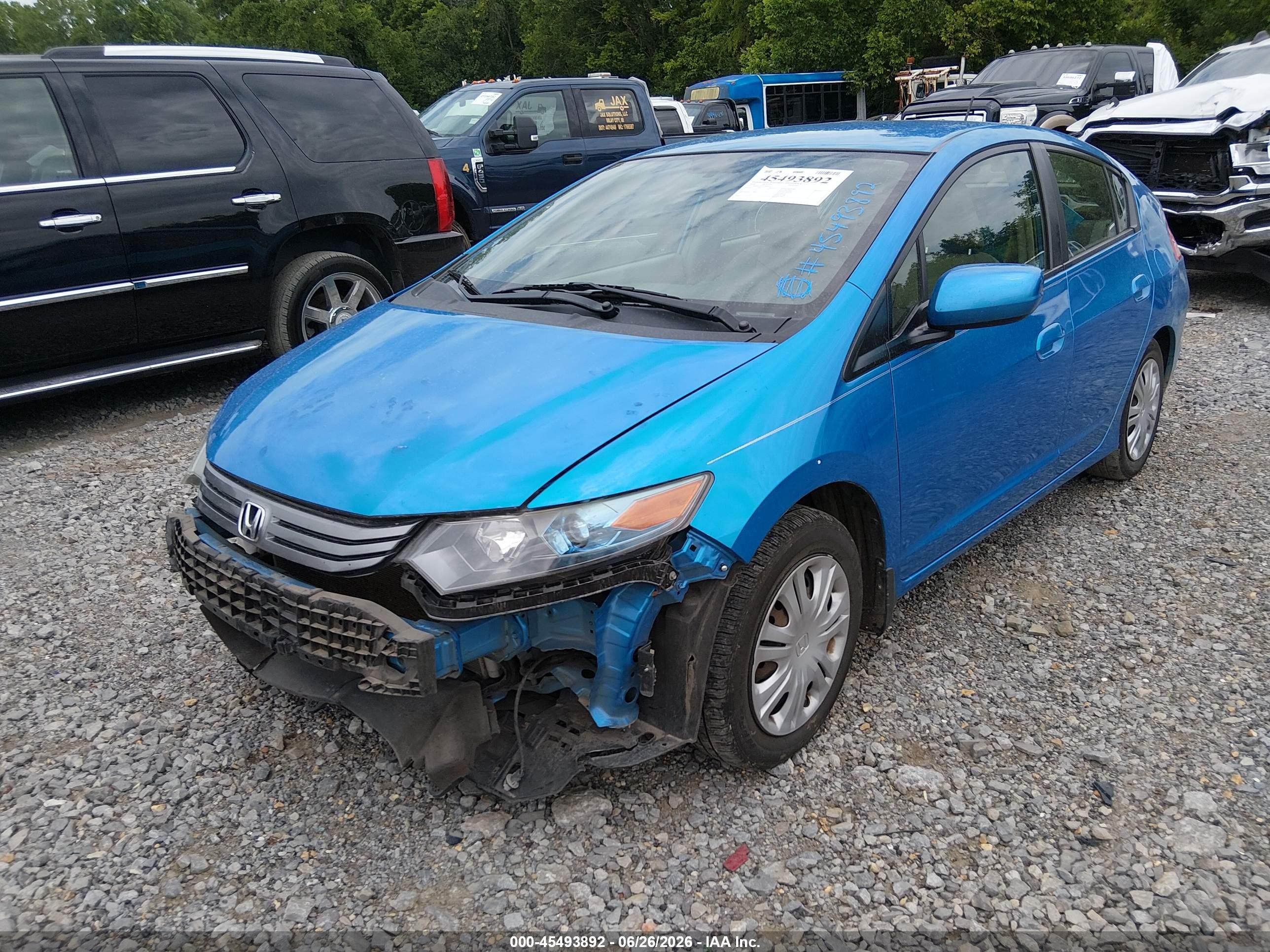 2010 Honda Insight Lx Blue vin: JHMZE2H51AS003272