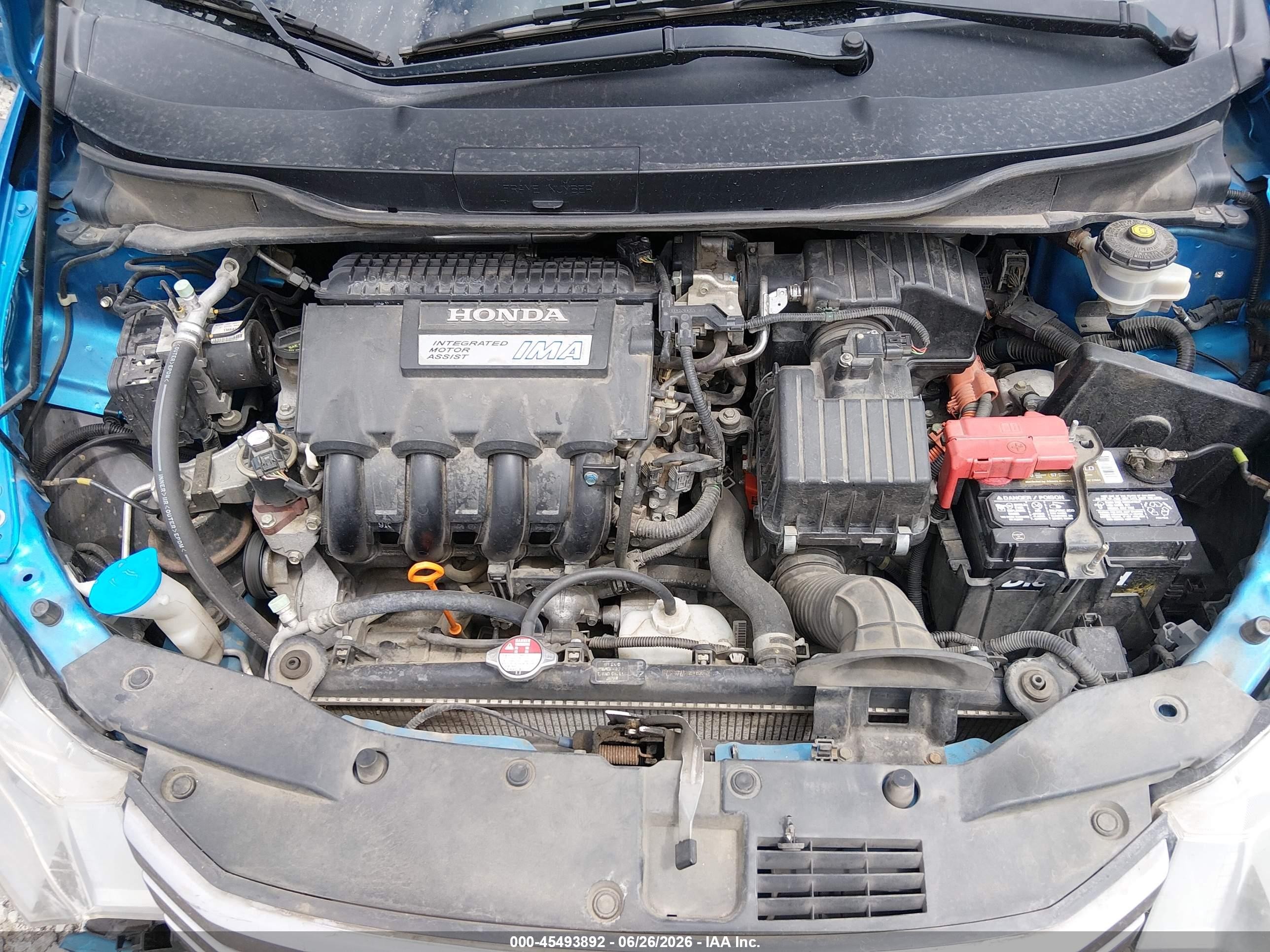 2010 Honda Insight Lx Blue vin: JHMZE2H51AS003272