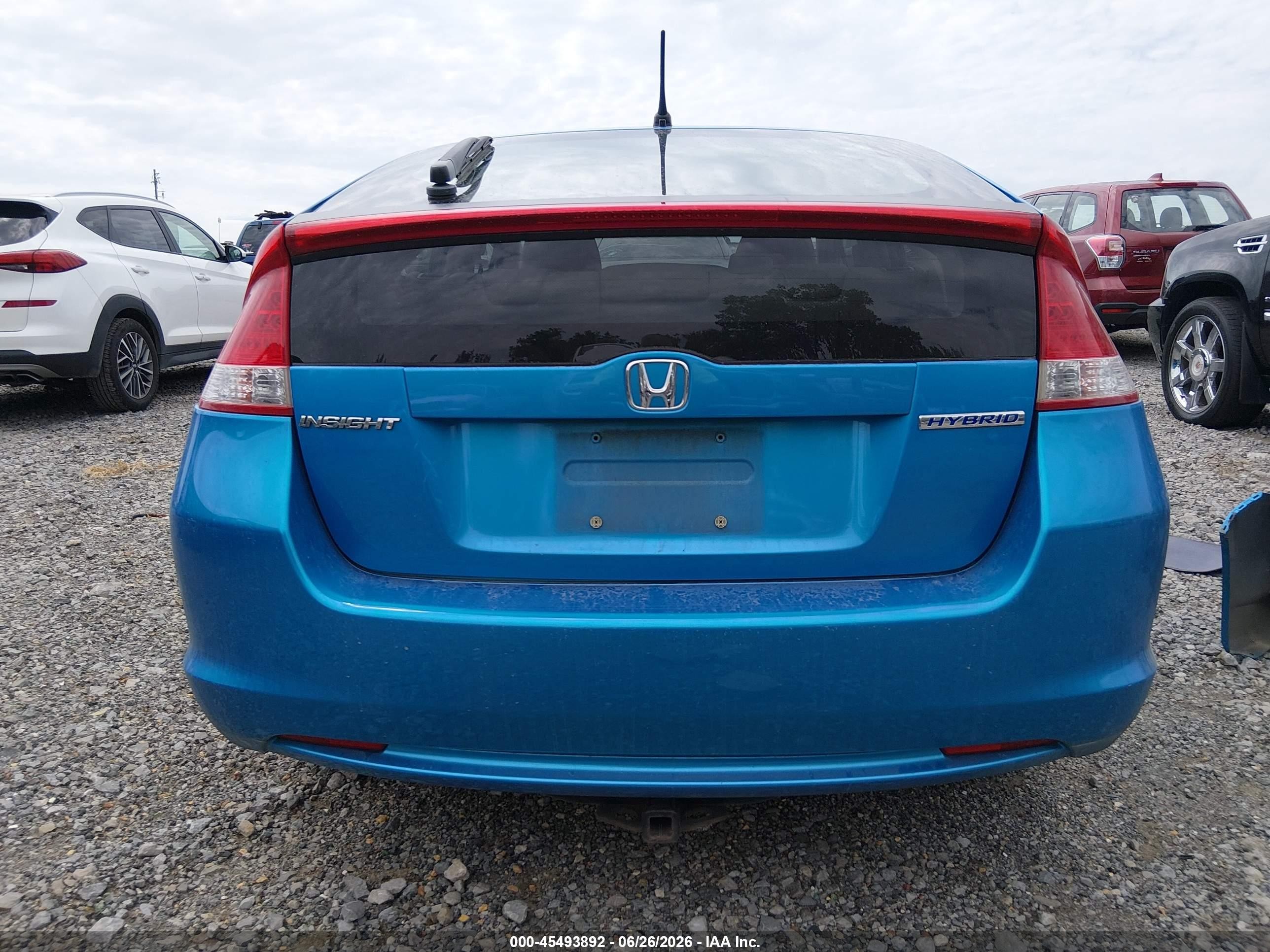 2010 Honda Insight Lx Blue vin: JHMZE2H51AS003272