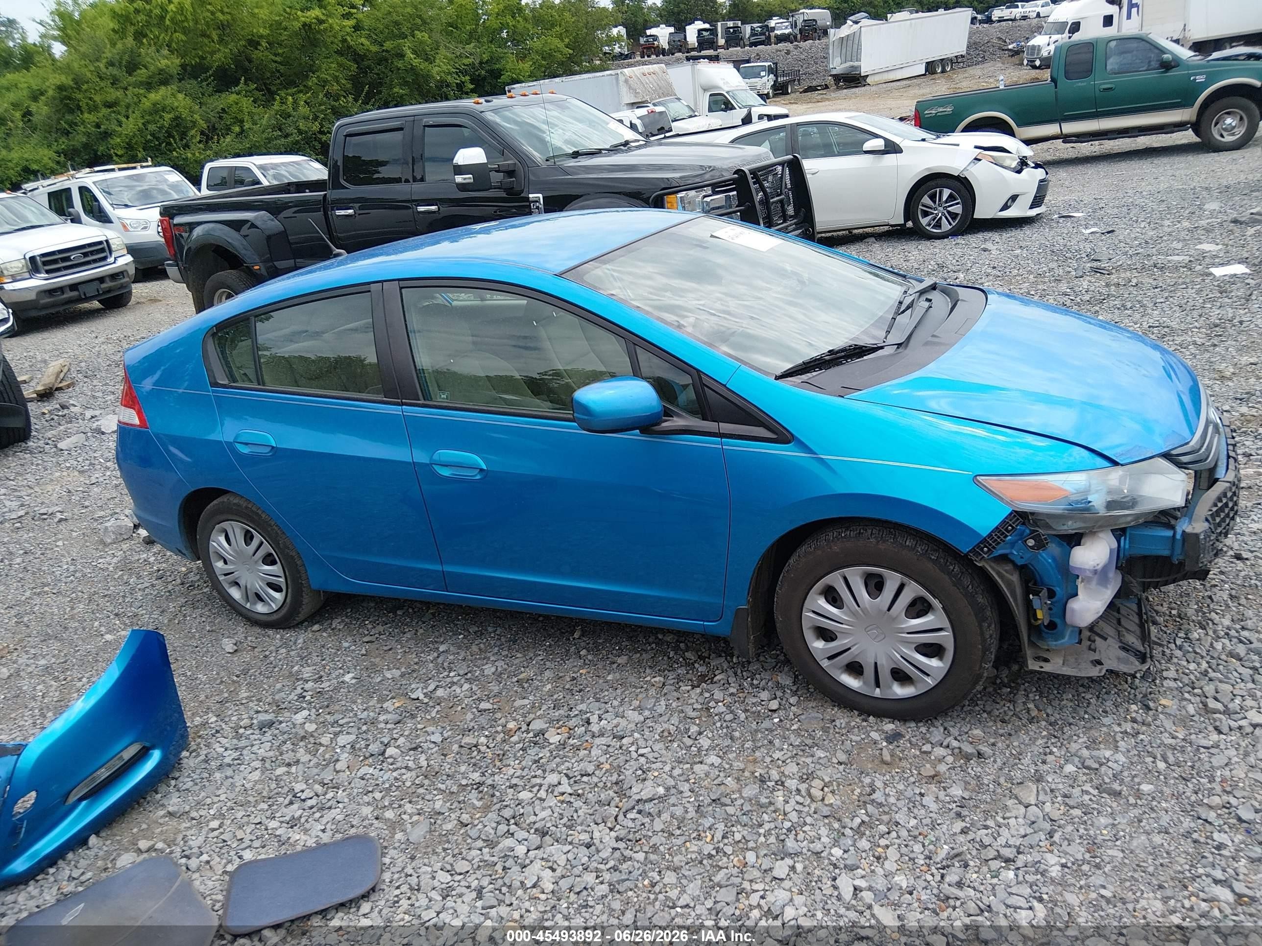 2010 Honda Insight Lx Blue vin: JHMZE2H51AS003272