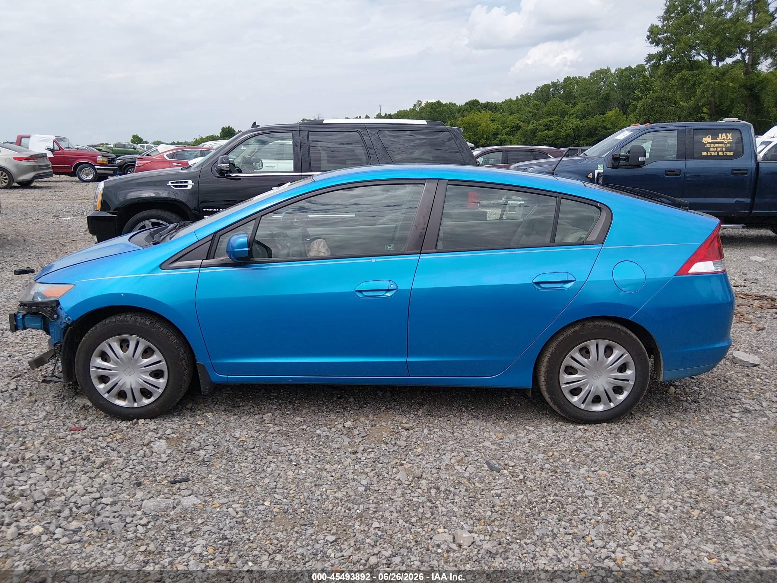 2010 Honda Insight Lx Blue vin: JHMZE2H51AS003272
