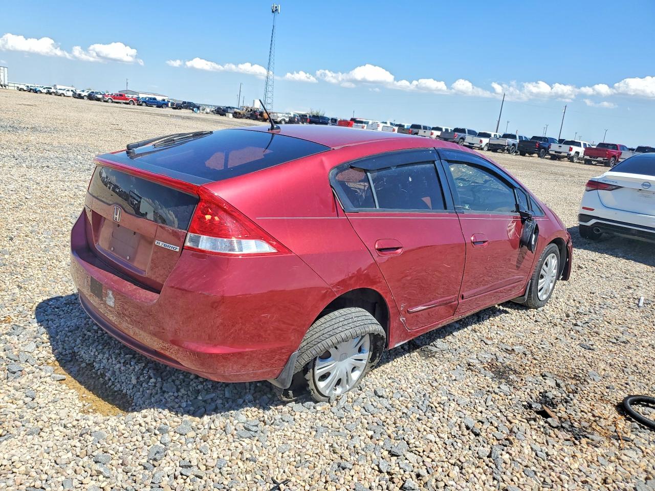 2010 Honda Insight Lx Maroon vin: JHMZE2H51AS007760