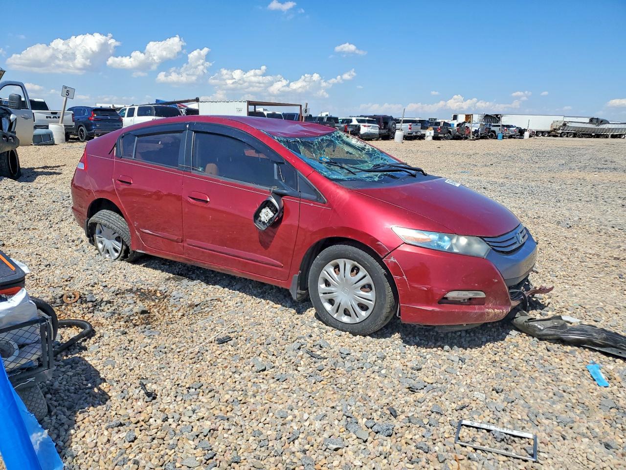 2010 Honda Insight Lx Maroon vin: JHMZE2H51AS007760