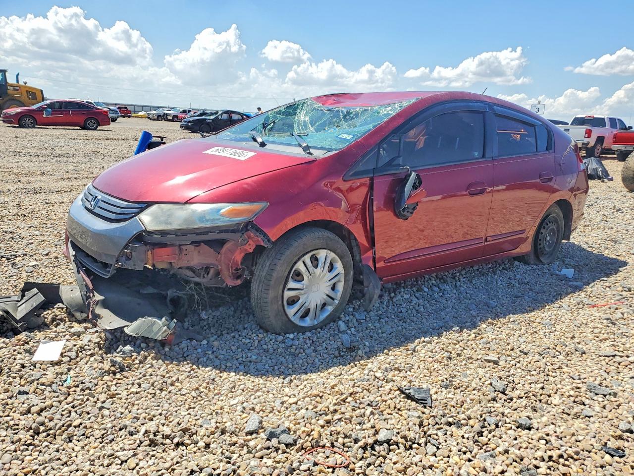2010 Honda Insight Lx Темно-бордовый vin: JHMZE2H51AS007760