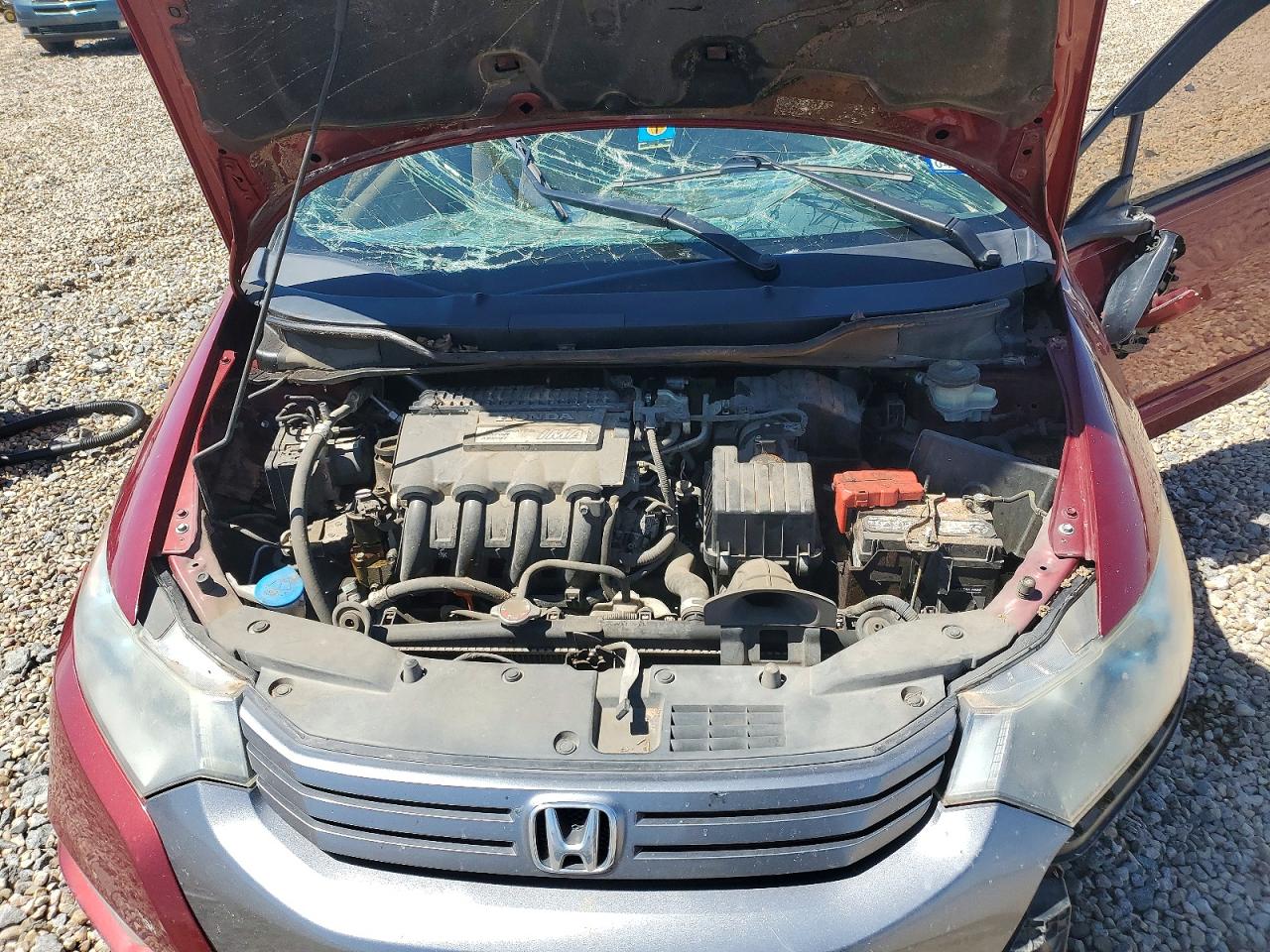 2010 Honda Insight Lx Maroon vin: JHMZE2H51AS007760