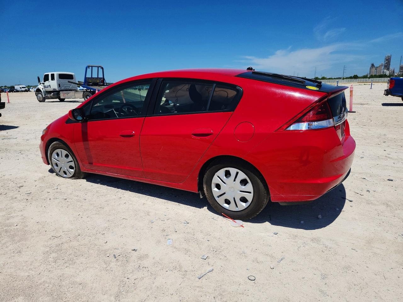 2014 Honda Insight Lx Red vin: JHMZE2H51ES002838