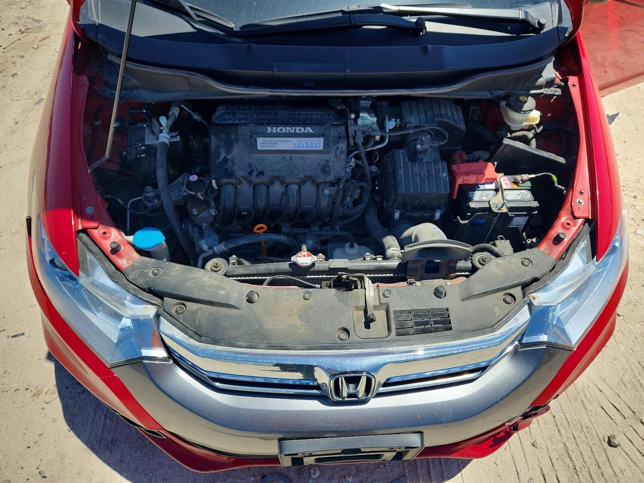 2014 Honda Insight Lx Red vin: JHMZE2H51ES002838