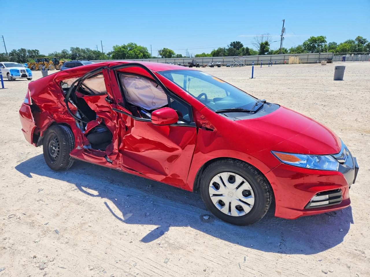 2014 Honda Insight Lx Red vin: JHMZE2H51ES002838