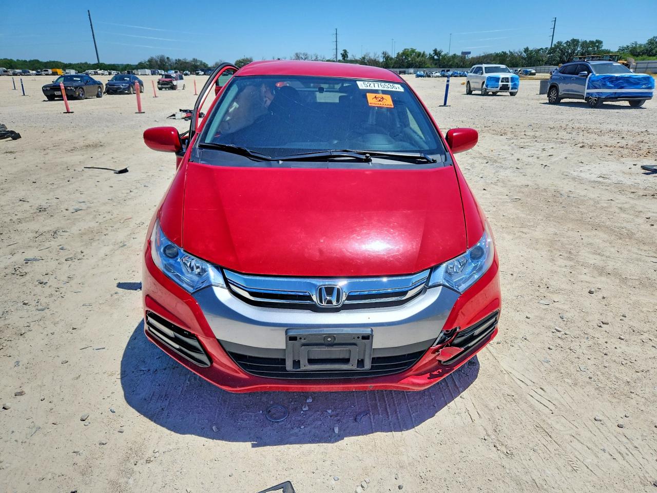 2014 Honda Insight Lx Red vin: JHMZE2H51ES002838