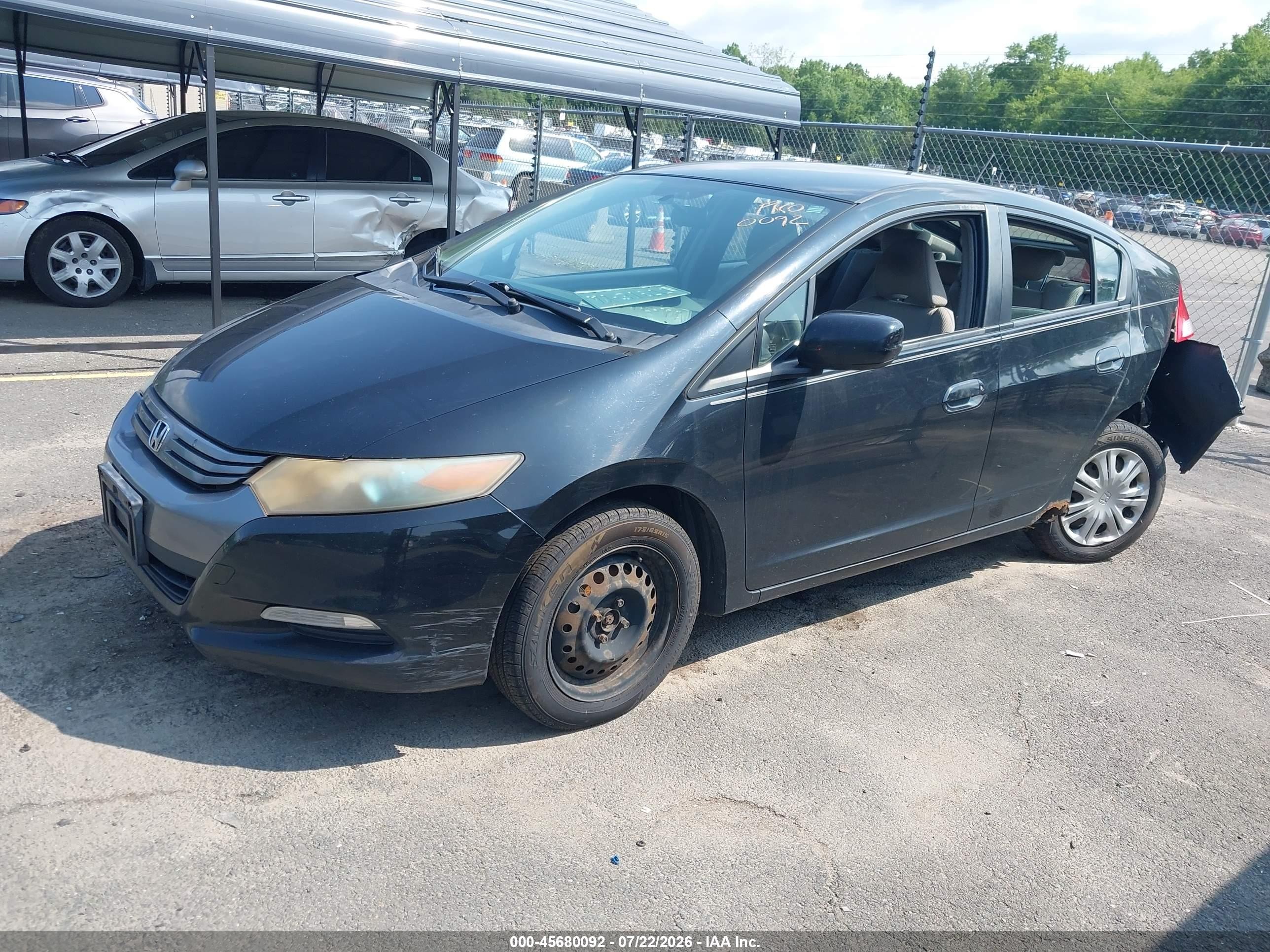 2010 Honda Insight Lx Black vin: JHMZE2H52AS022266