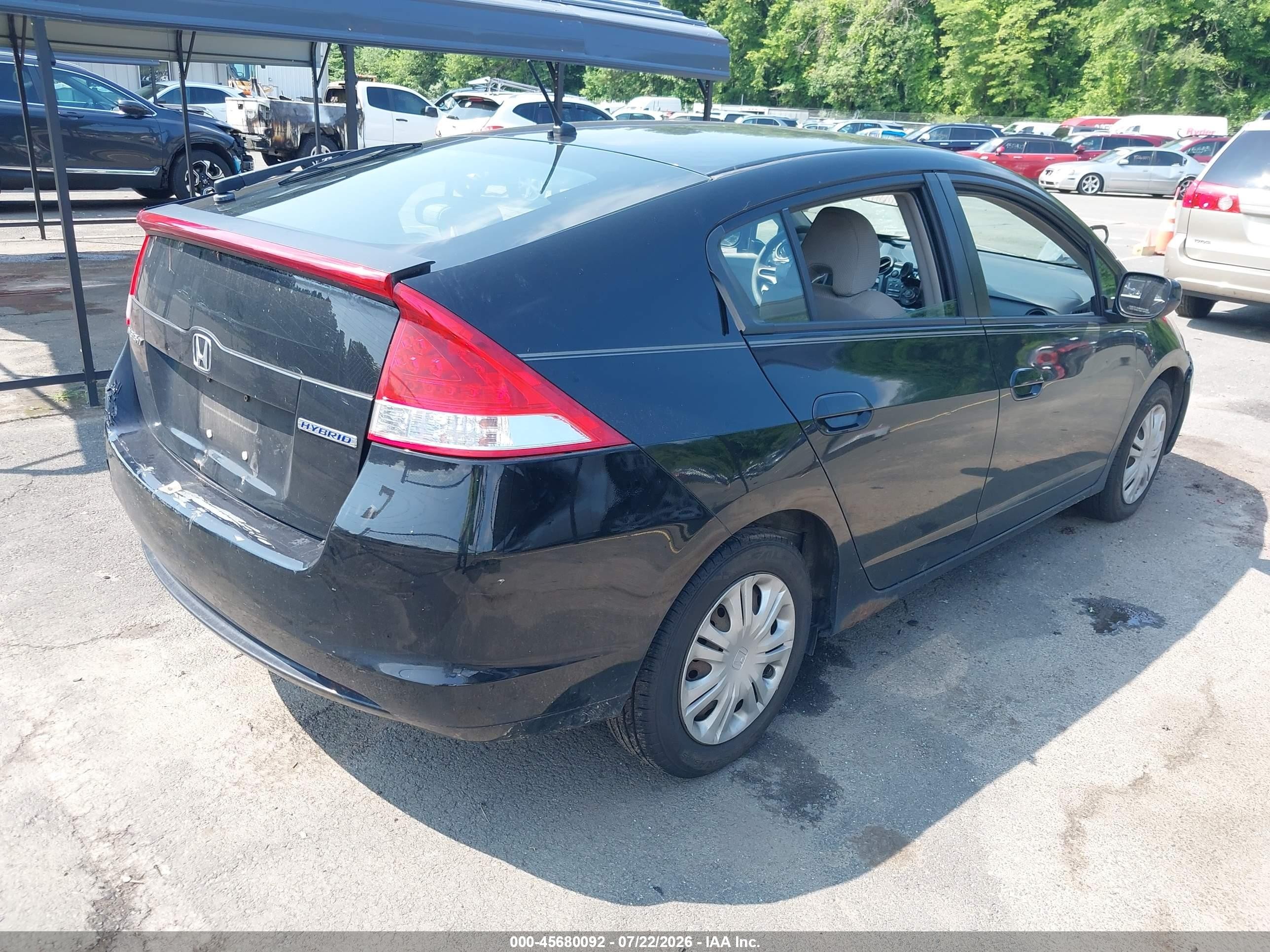 2010 Honda Insight Lx Black vin: JHMZE2H52AS022266