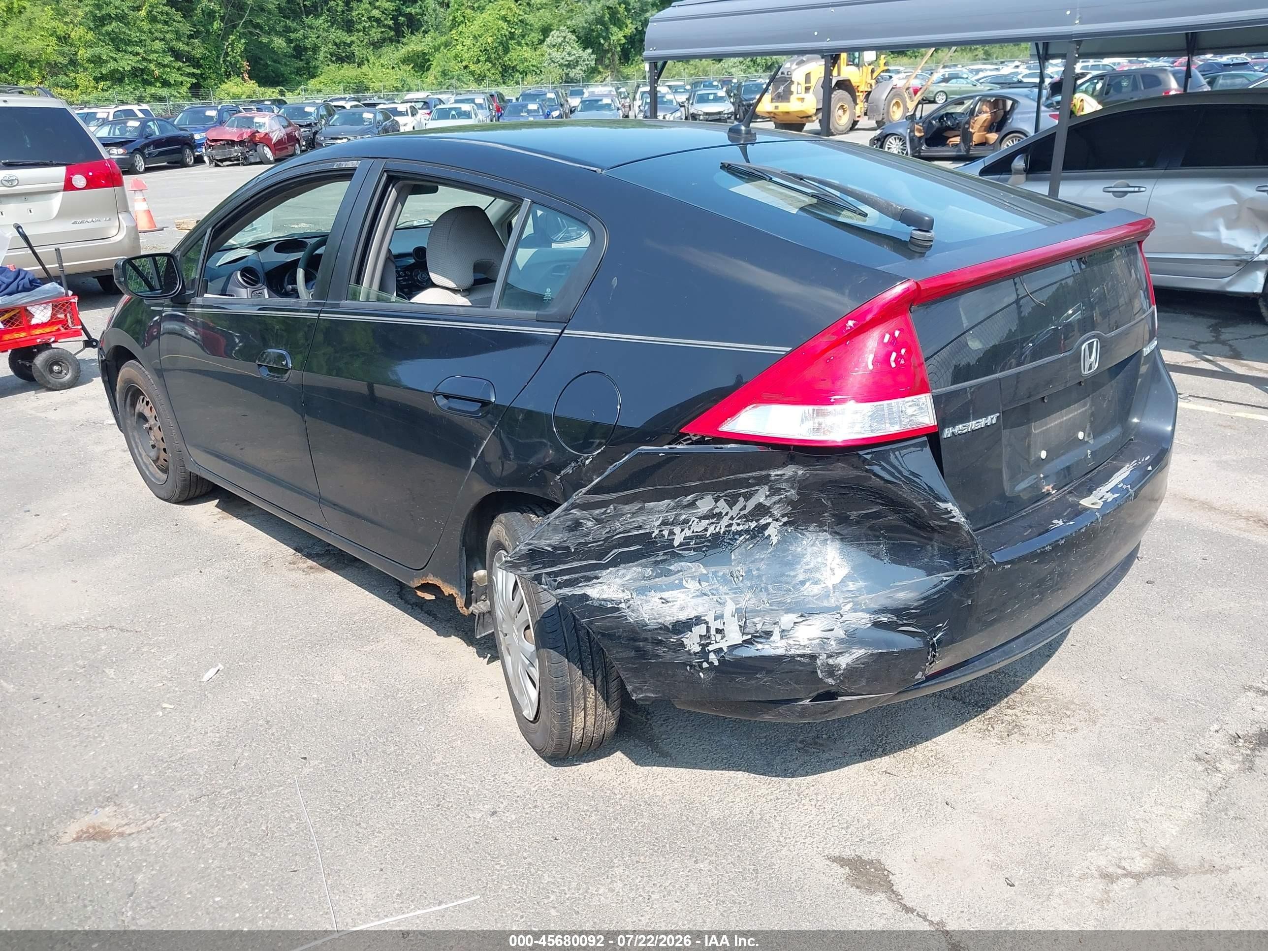 2010 Honda Insight Lx Black vin: JHMZE2H52AS022266