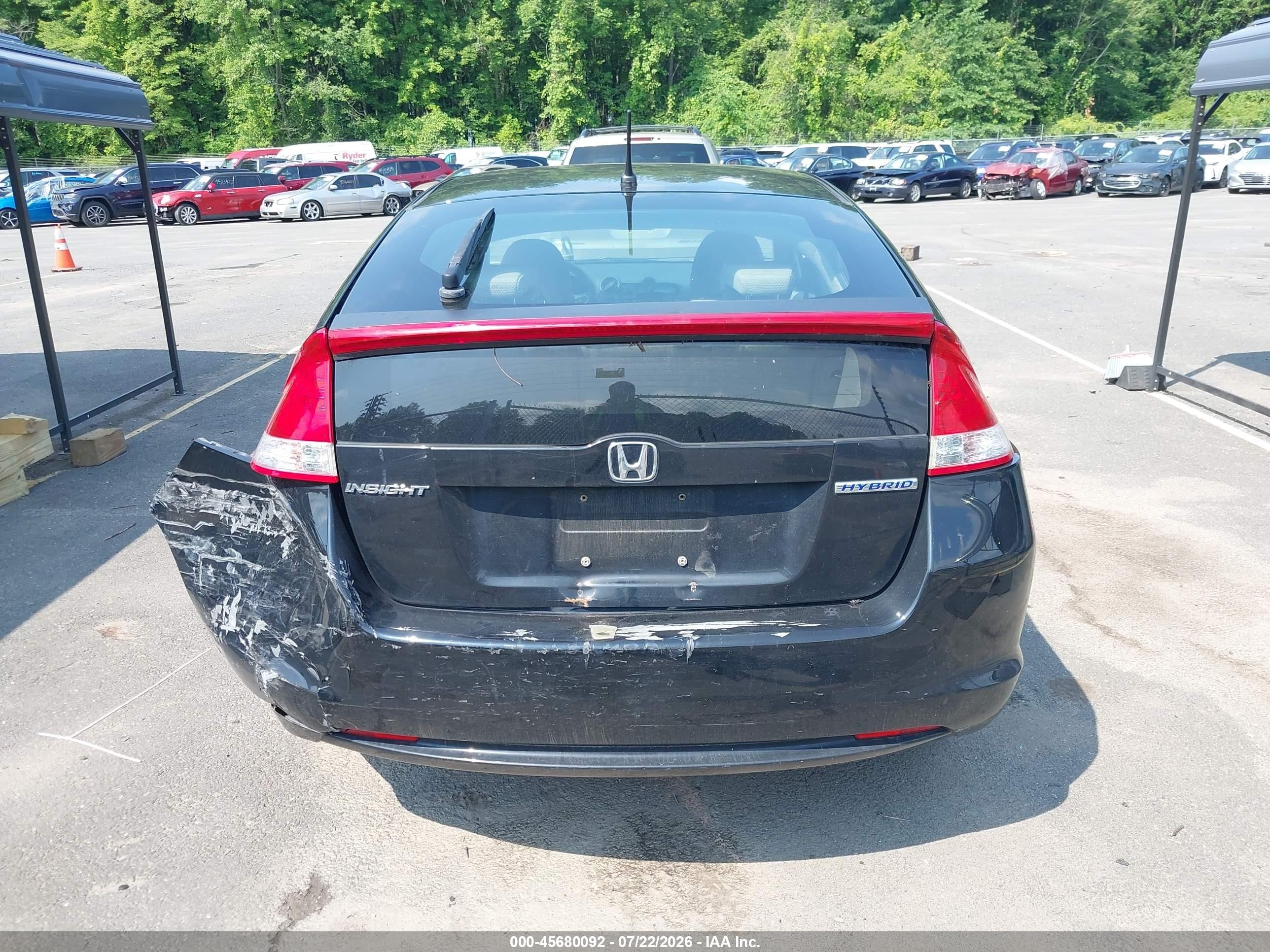 2010 Honda Insight Lx Black vin: JHMZE2H52AS022266