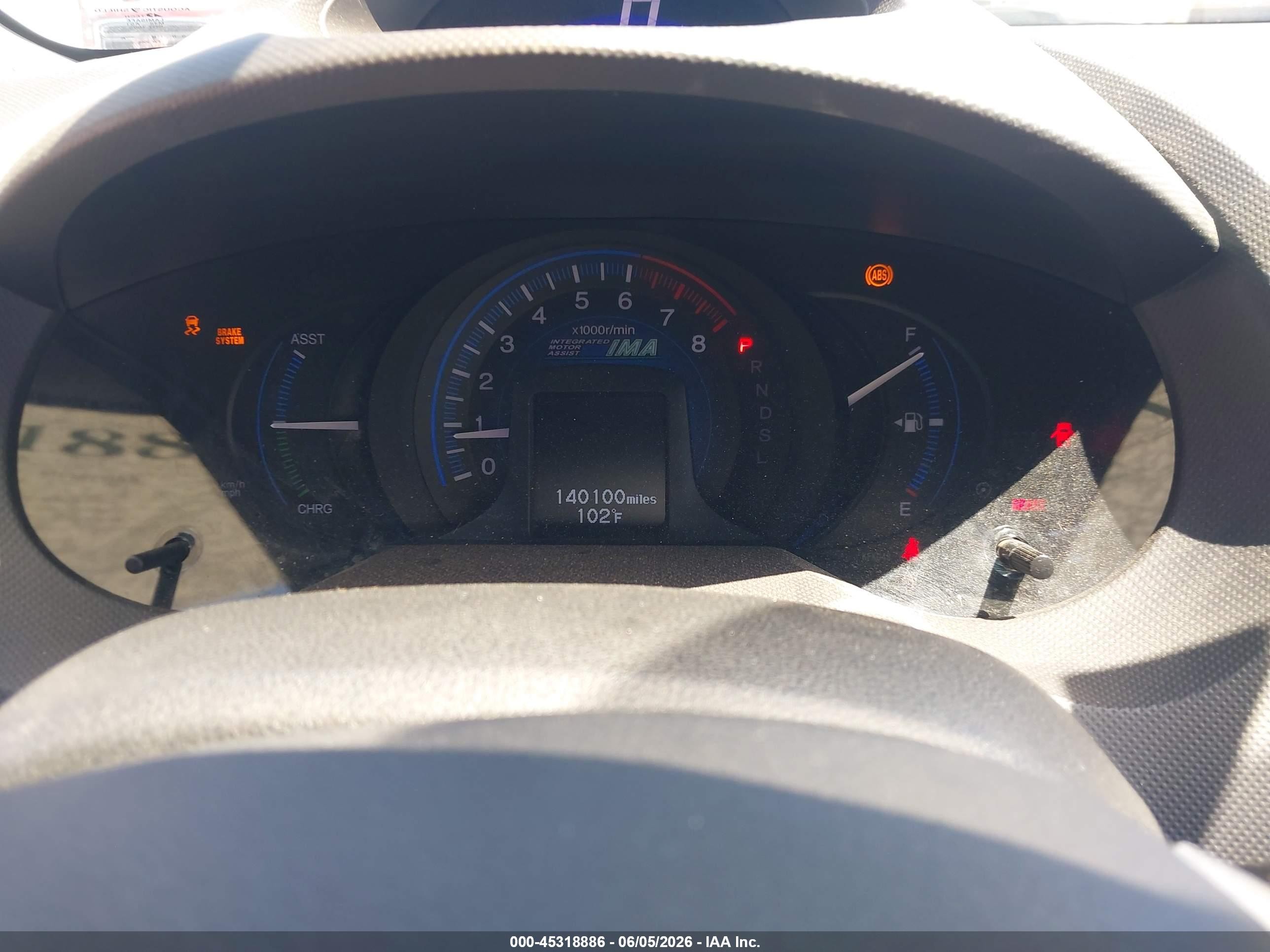 2014 Honda Insight Lx Gray vin: JHMZE2H52ES000418