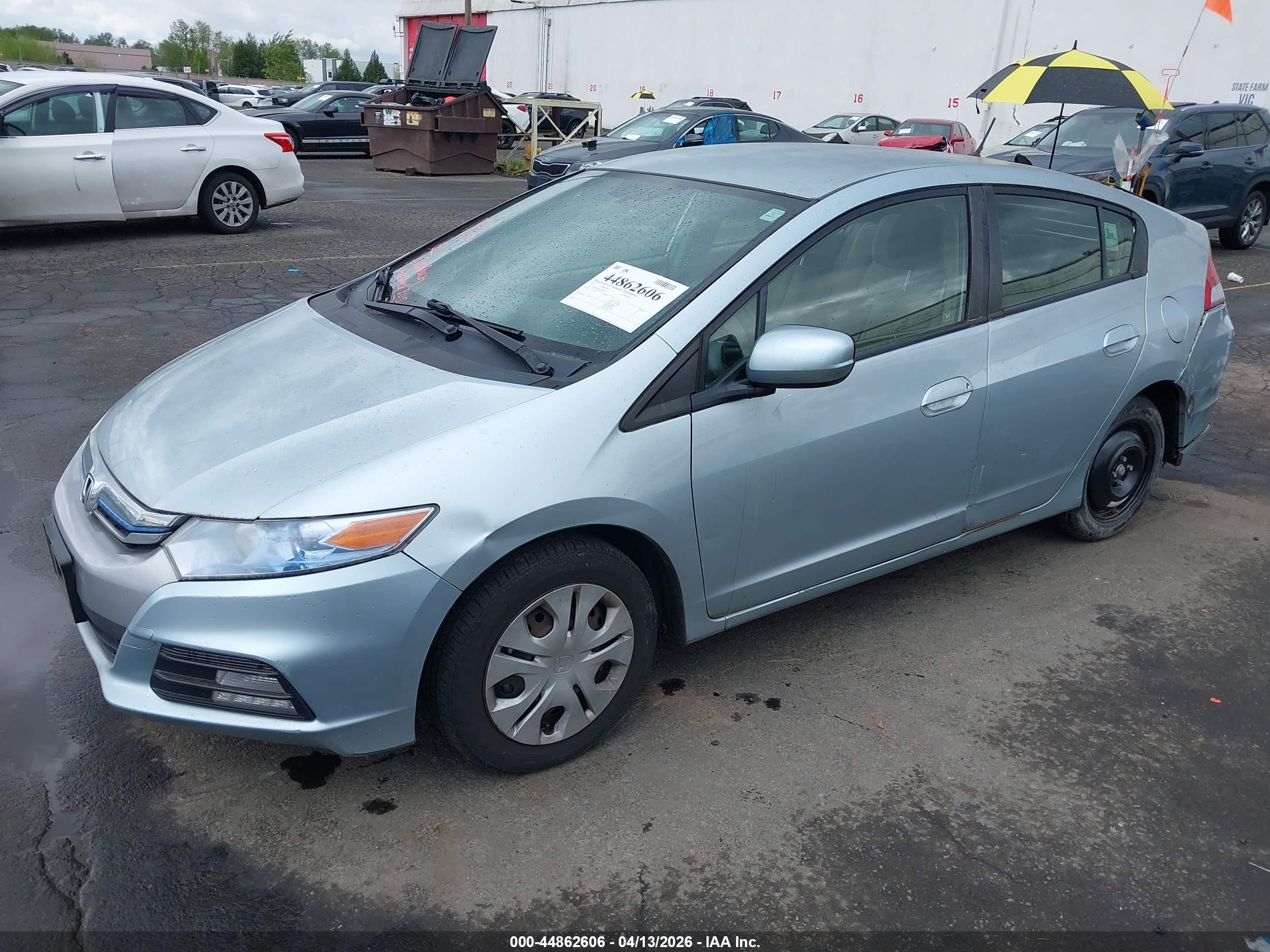 2013 Honda Insight Lx Light Blue vin: JHMZE2H54DS003173