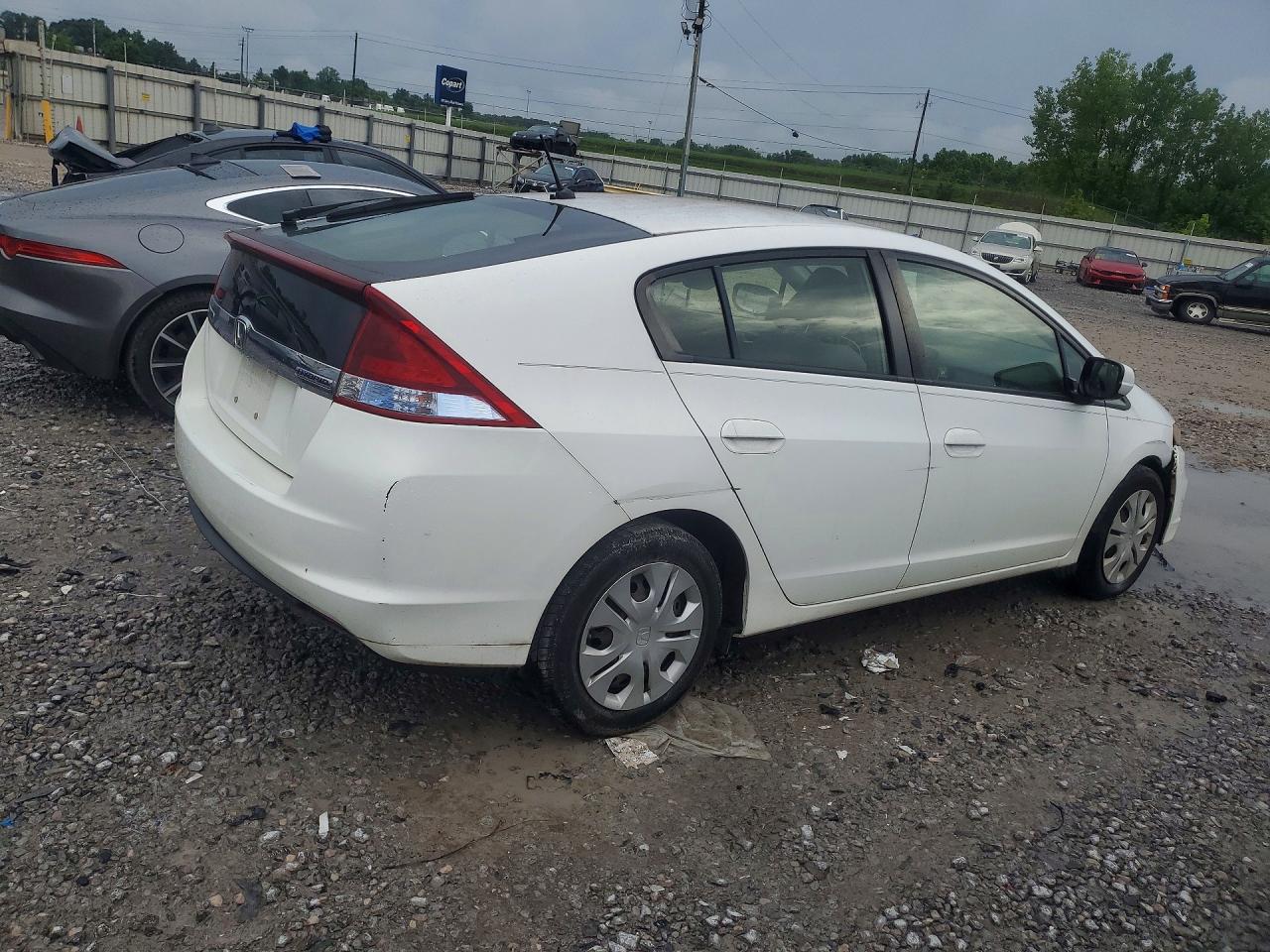 2013 Honda Insight Lx White vin: JHMZE2H54DS005926