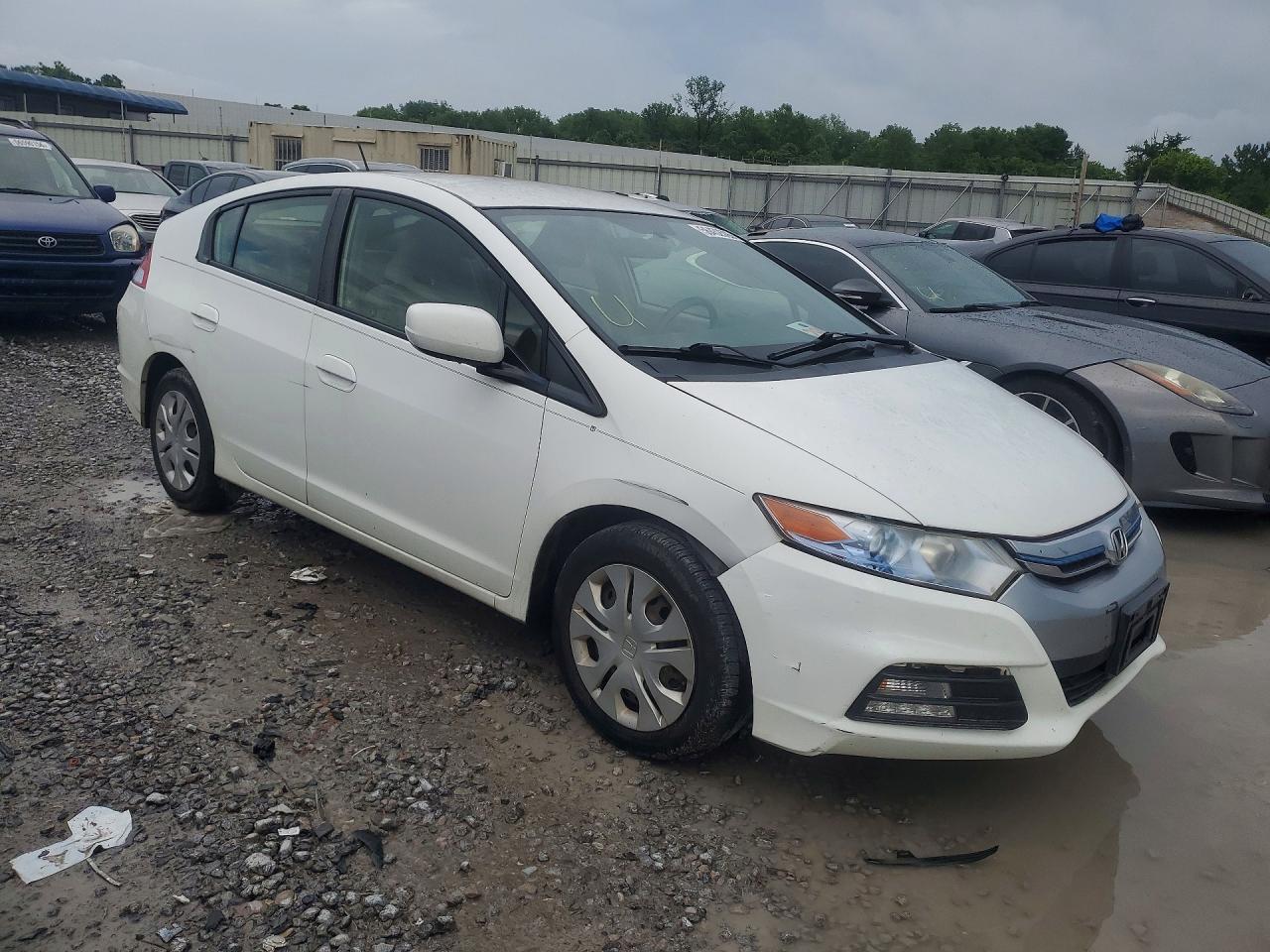 2013 Honda Insight Lx White vin: JHMZE2H54DS005926