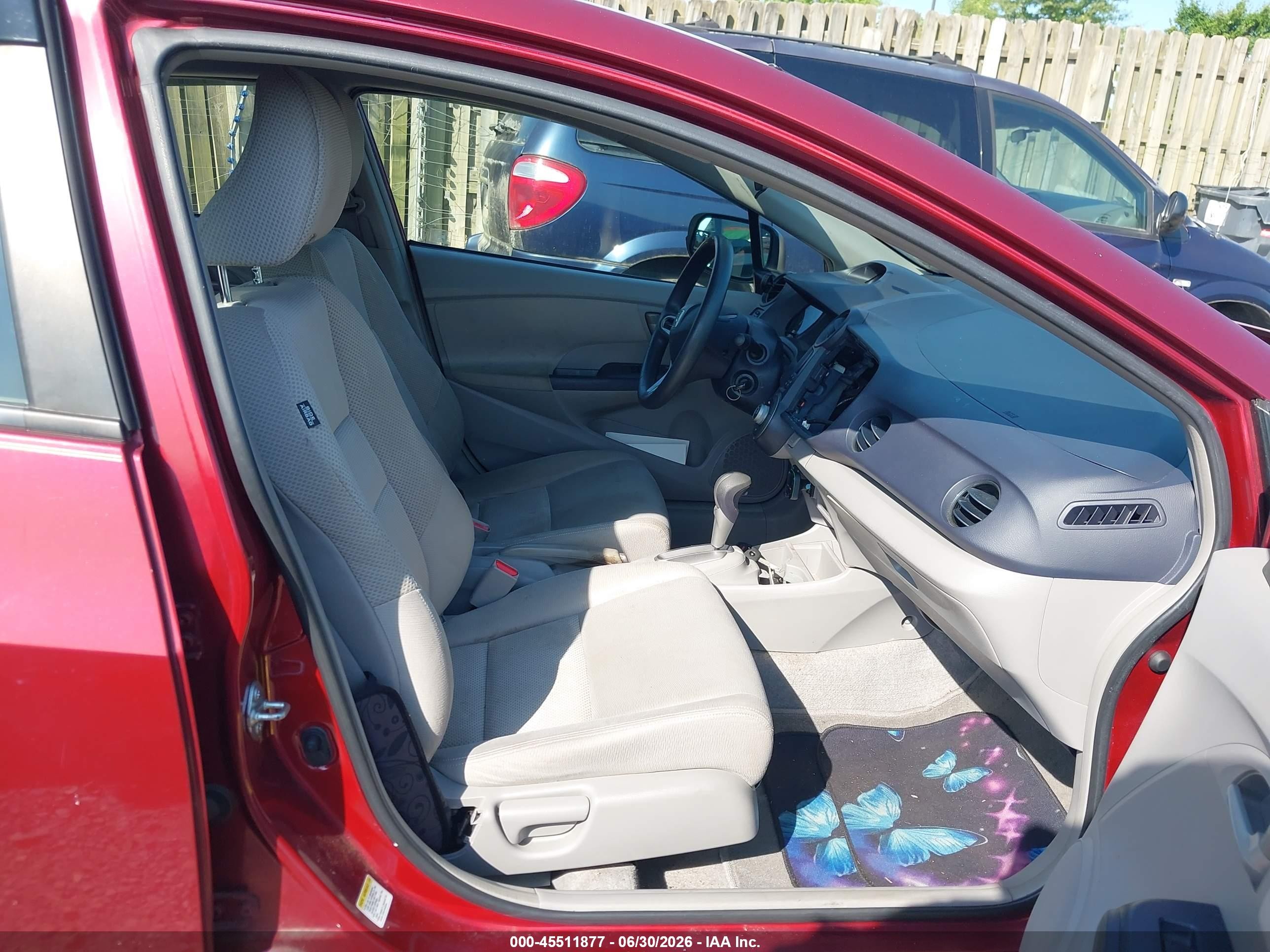 2010 Honda Insight Lx Burgundy vin: JHMZE2H55AS003064