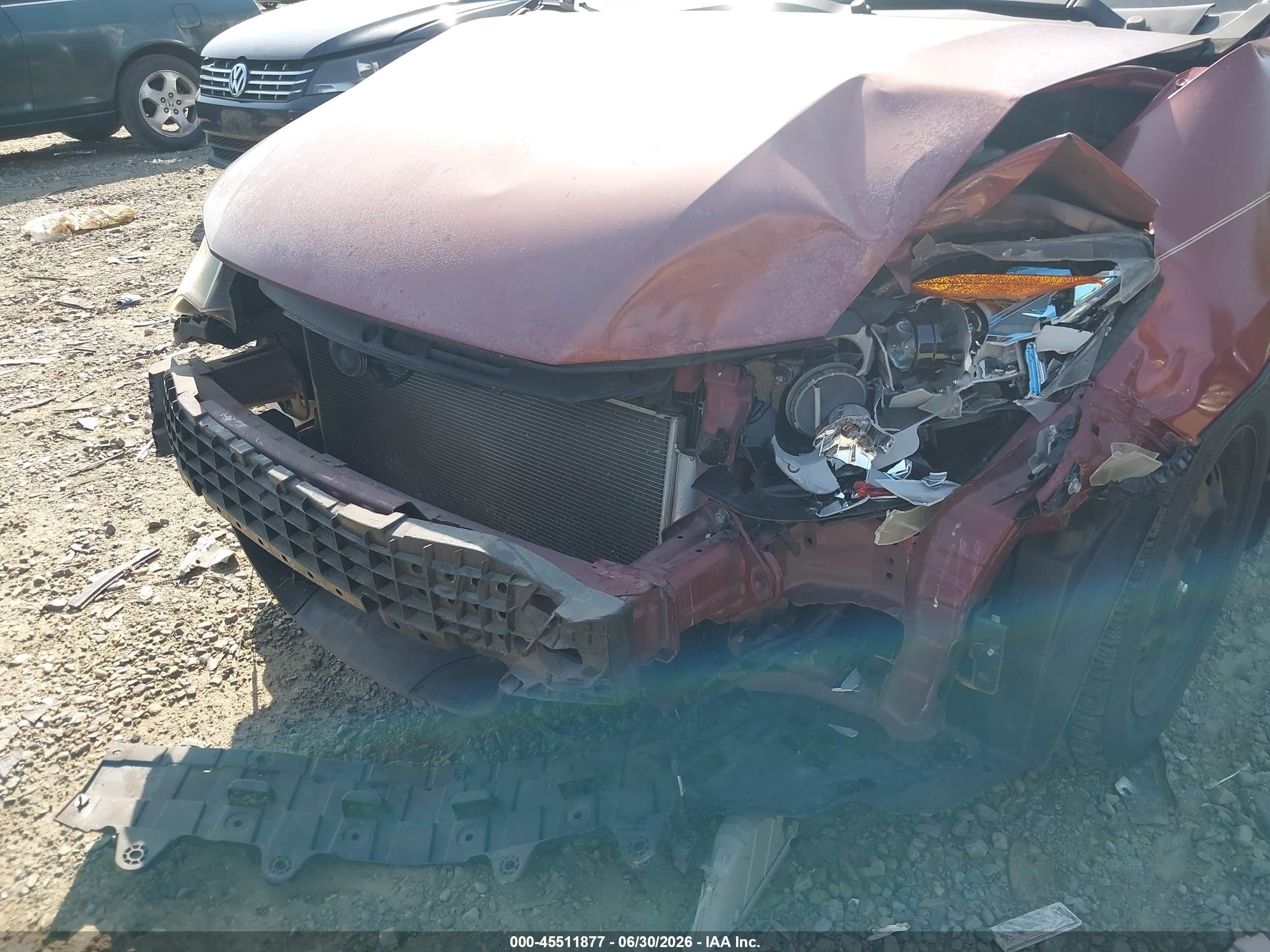 2010 Honda Insight Lx Burgundy vin: JHMZE2H55AS003064