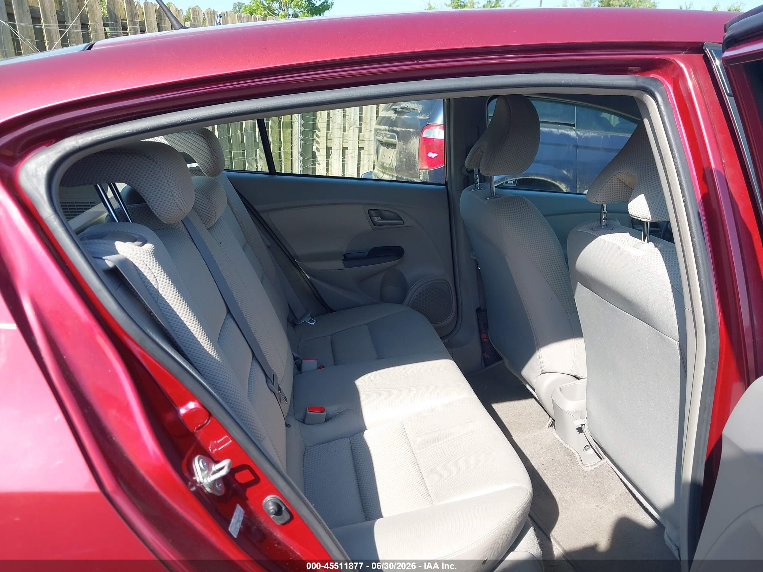 2010 Honda Insight Lx Burgundy vin: JHMZE2H55AS003064