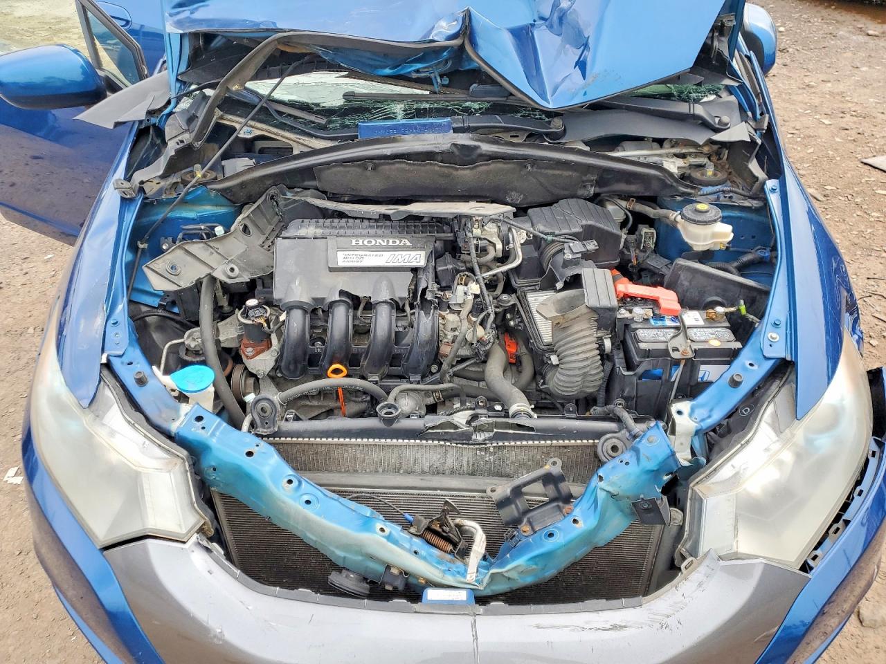 2011 Honda Insight Lx Blue vin: JHMZE2H55BS004717