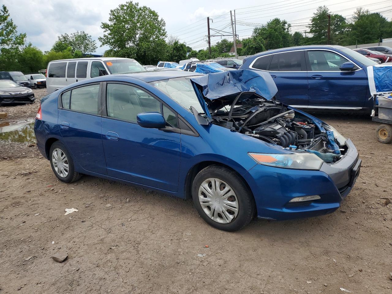 2011 Honda Insight Lx Blue vin: JHMZE2H55BS004717