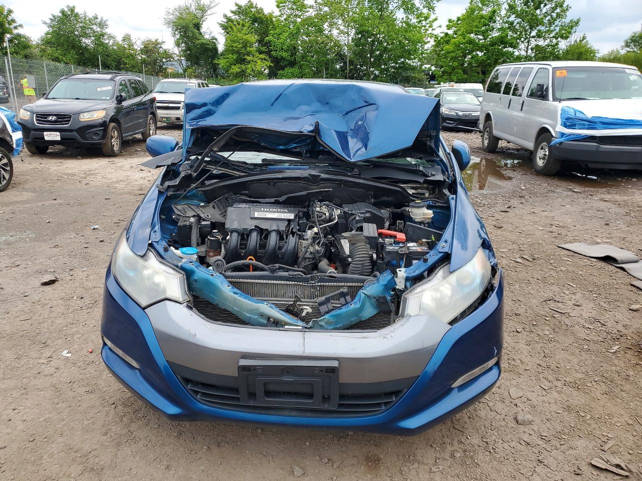 2011 Honda Insight Lx Blue vin: JHMZE2H55BS004717