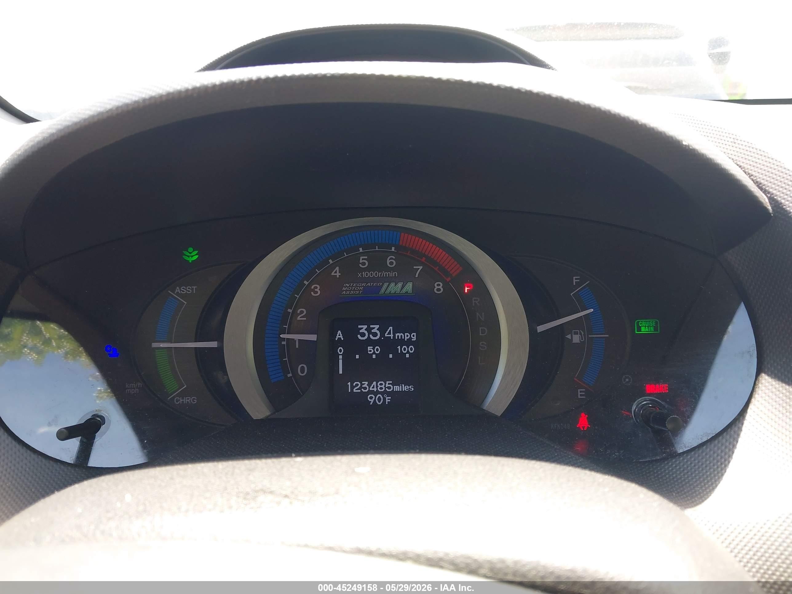 2011 Honda Insight Lx Синий vin: JHMZE2H55BS010226