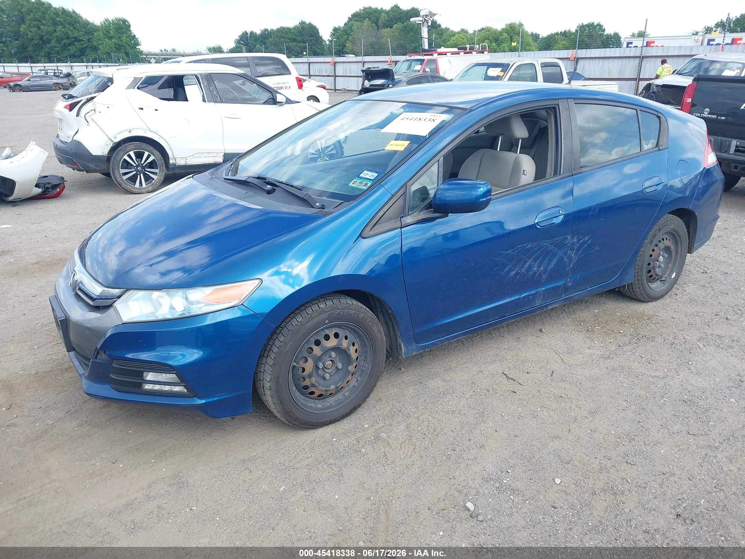 2012 Honda Insight Lx Blue vin: JHMZE2H55CS001429