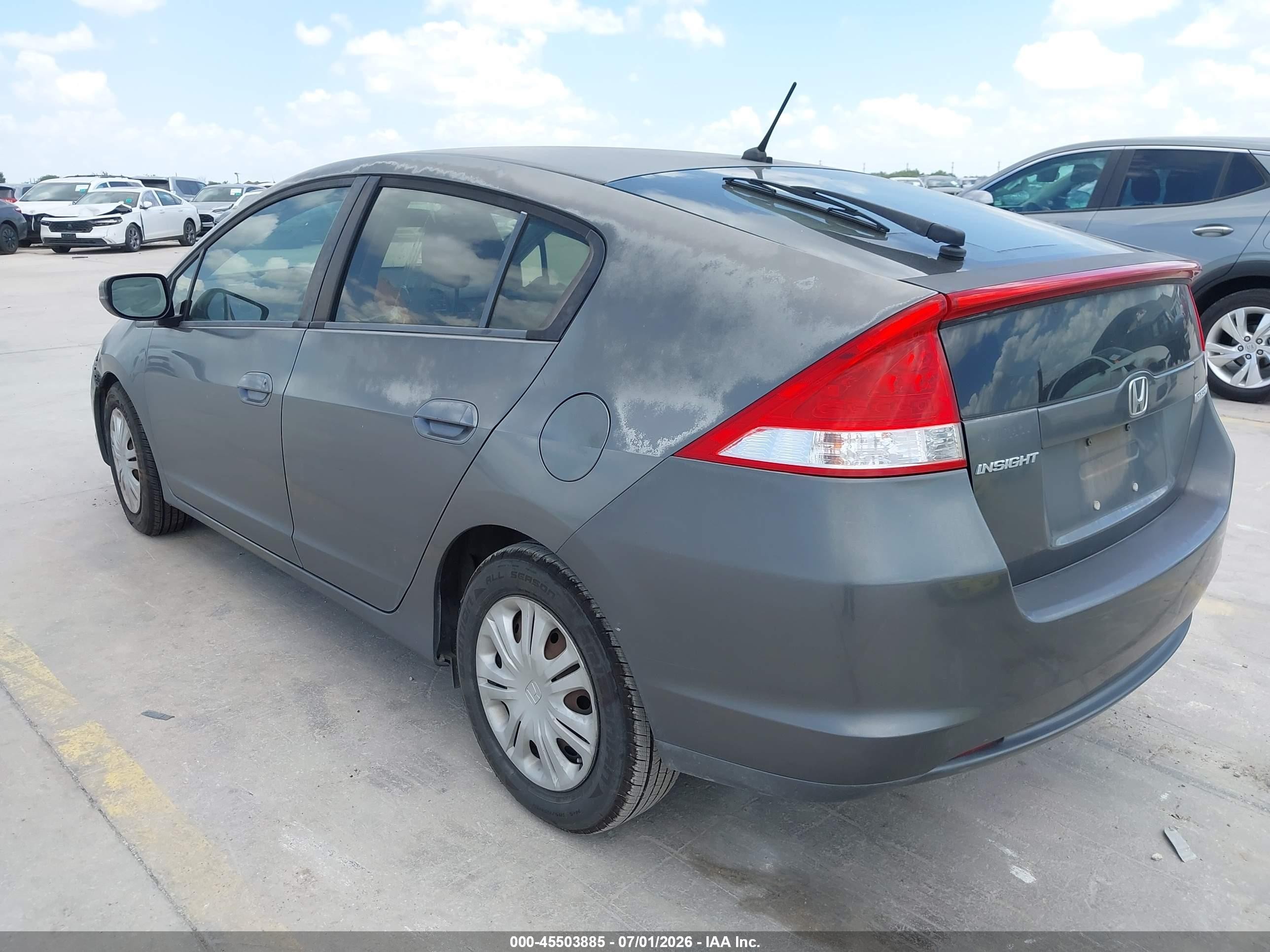 2010 Honda Insight Lx Gray vin: JHMZE2H56AS024313