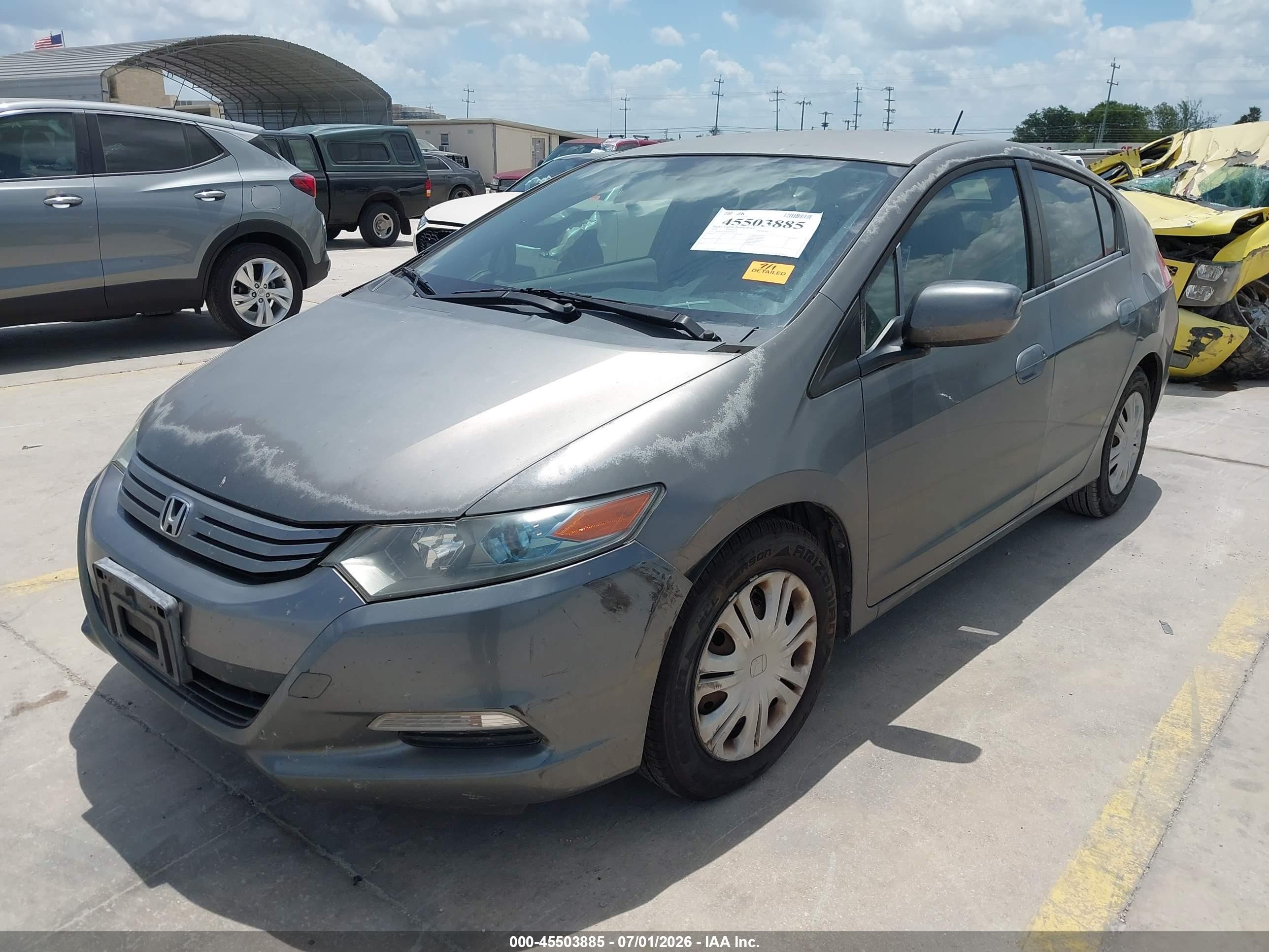 2010 Honda Insight Lx Gray vin: JHMZE2H56AS024313