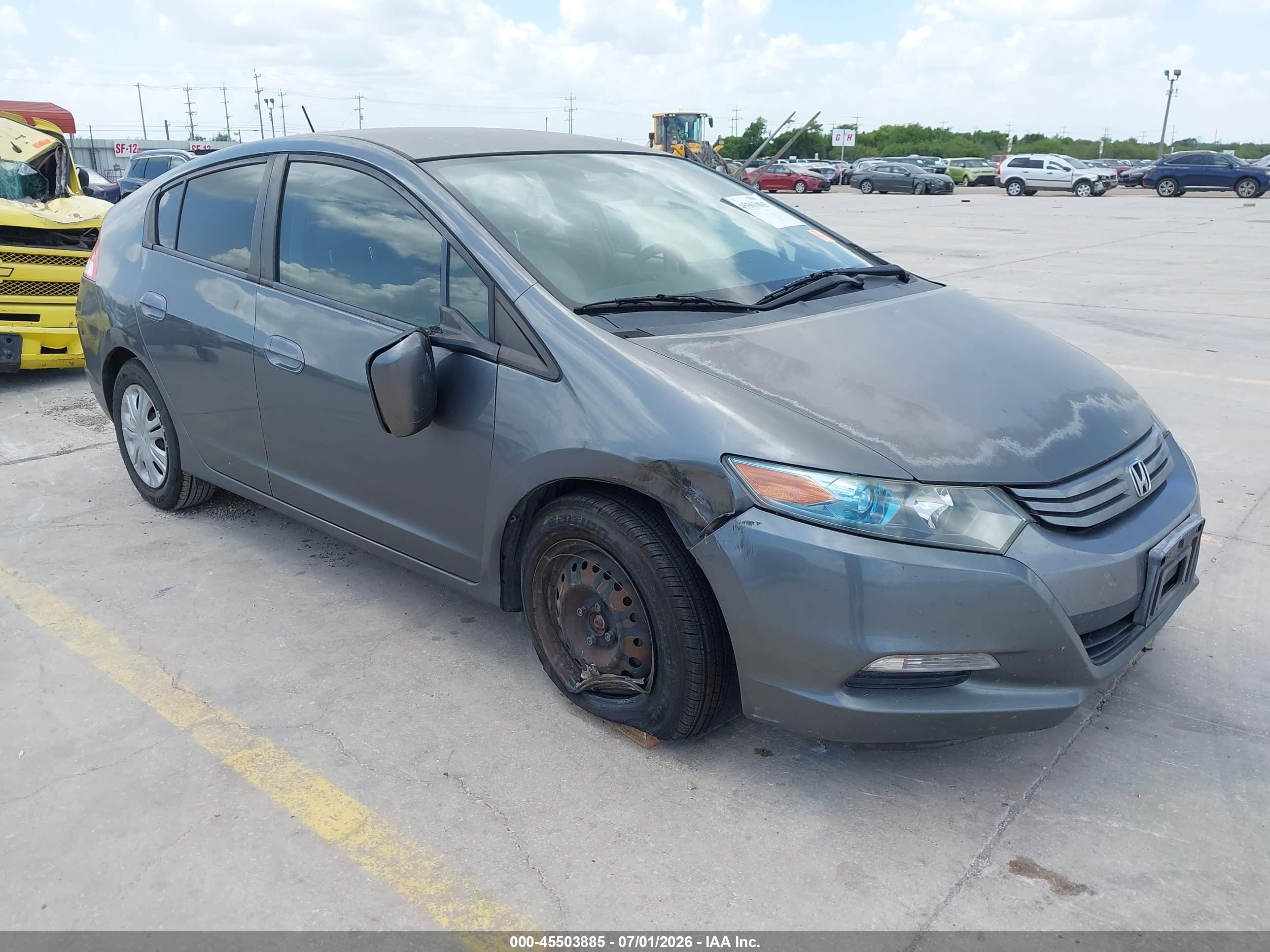 2010 Honda Insight Lx Gray vin: JHMZE2H56AS024313
