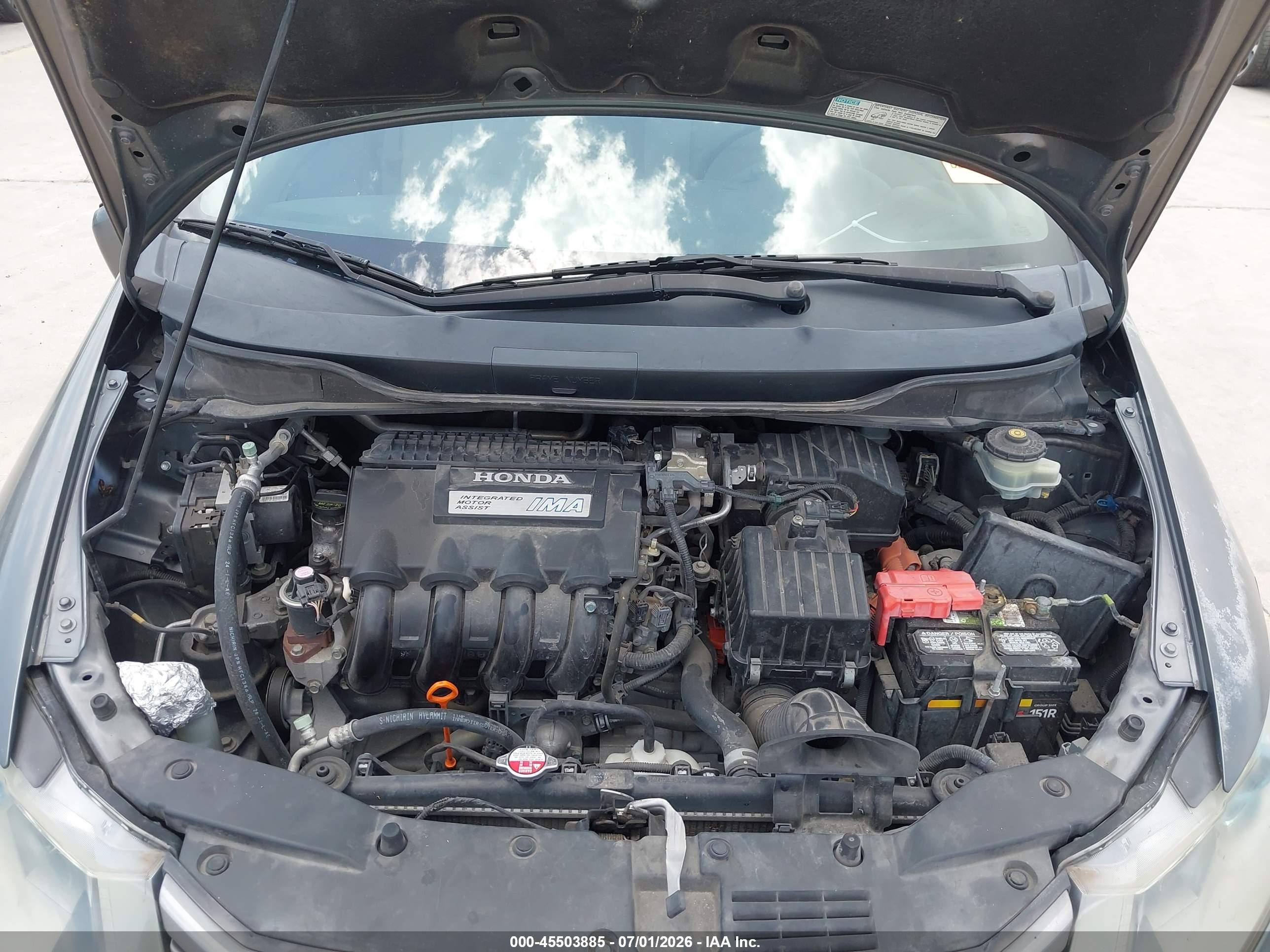 2010 Honda Insight Lx Gray vin: JHMZE2H56AS024313
