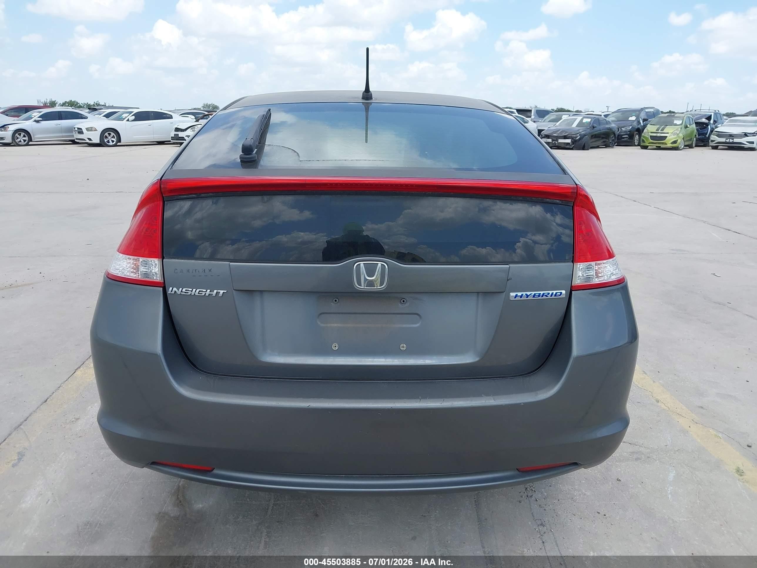 2010 Honda Insight Lx Gray vin: JHMZE2H56AS024313