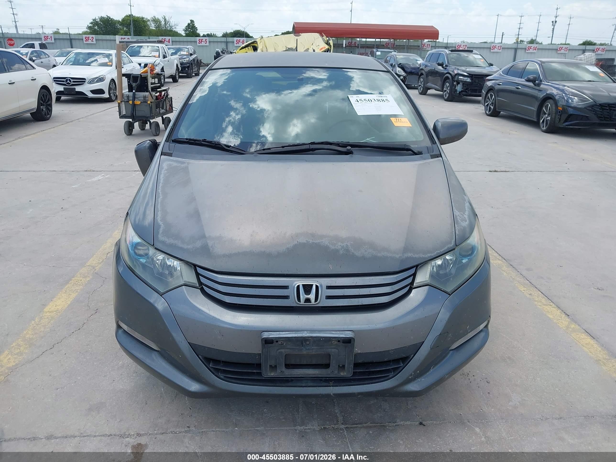 2010 Honda Insight Lx Gray vin: JHMZE2H56AS024313