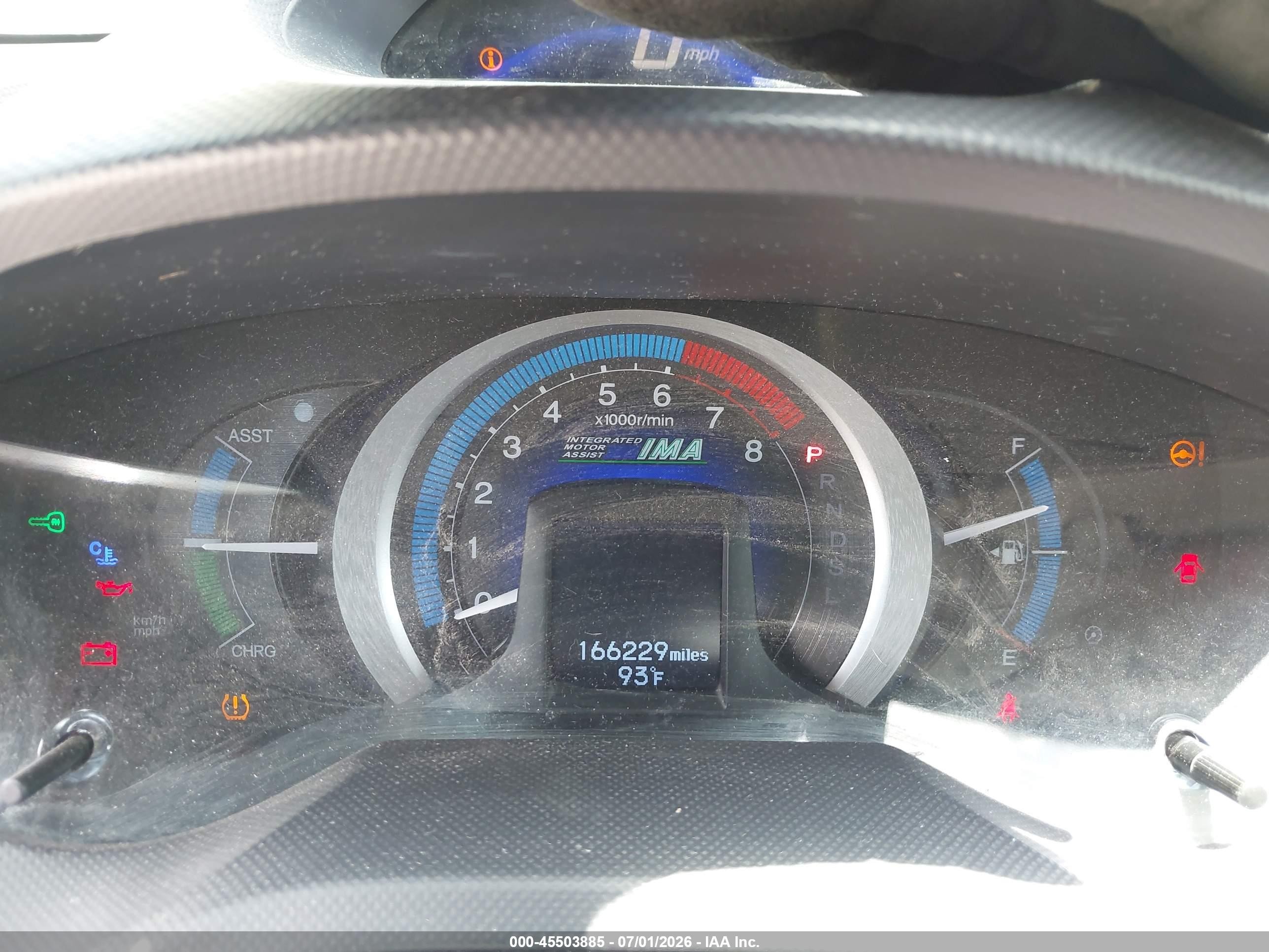 2010 Honda Insight Lx Gray vin: JHMZE2H56AS024313