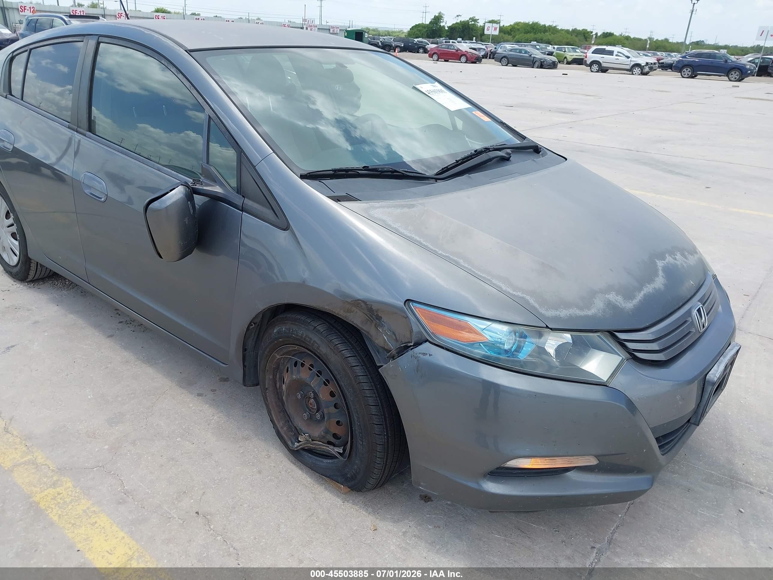 2010 Honda Insight Lx Gray vin: JHMZE2H56AS024313
