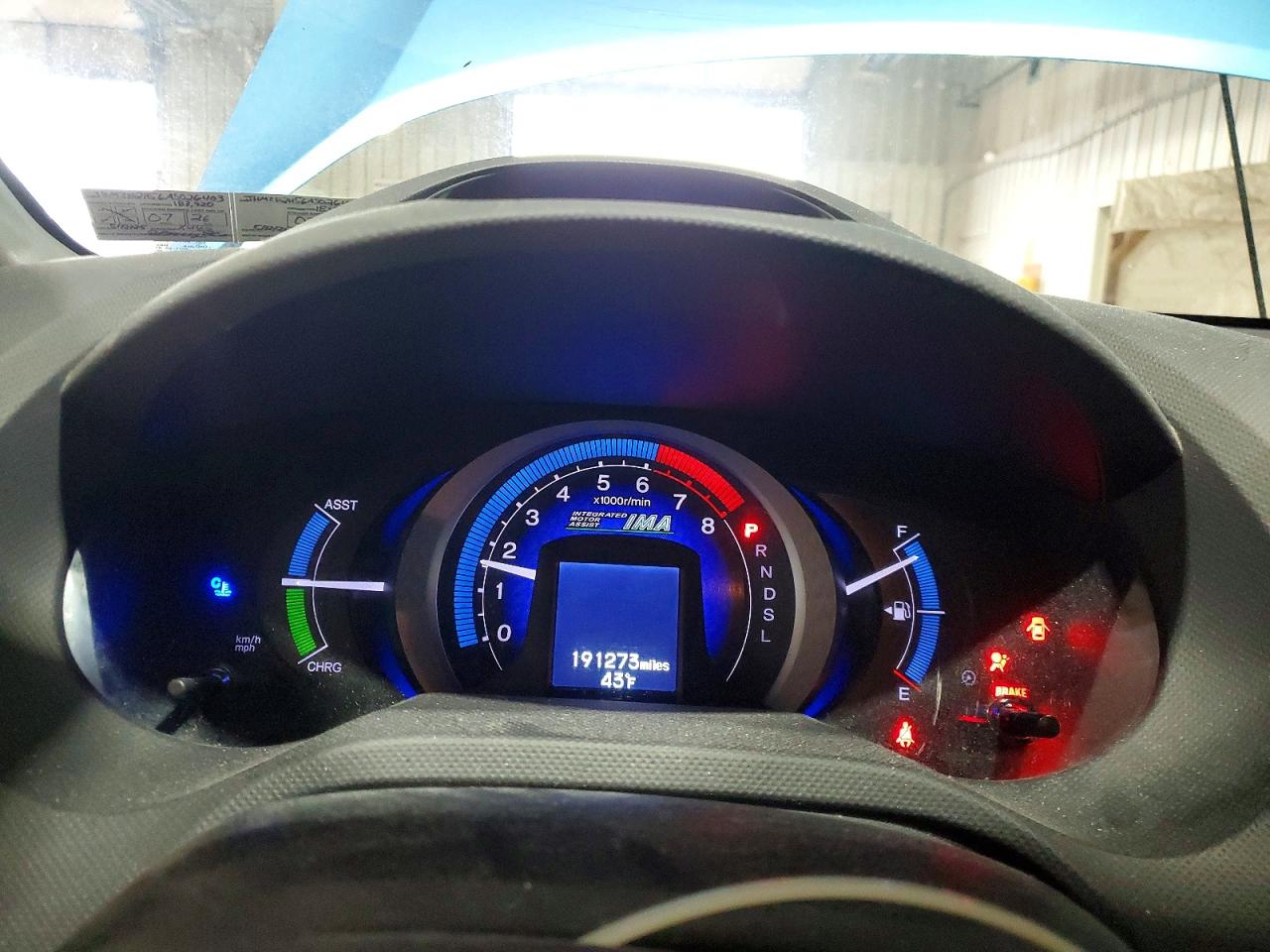2010 Honda Insight Lx Blue vin: JHMZE2H56AS026403